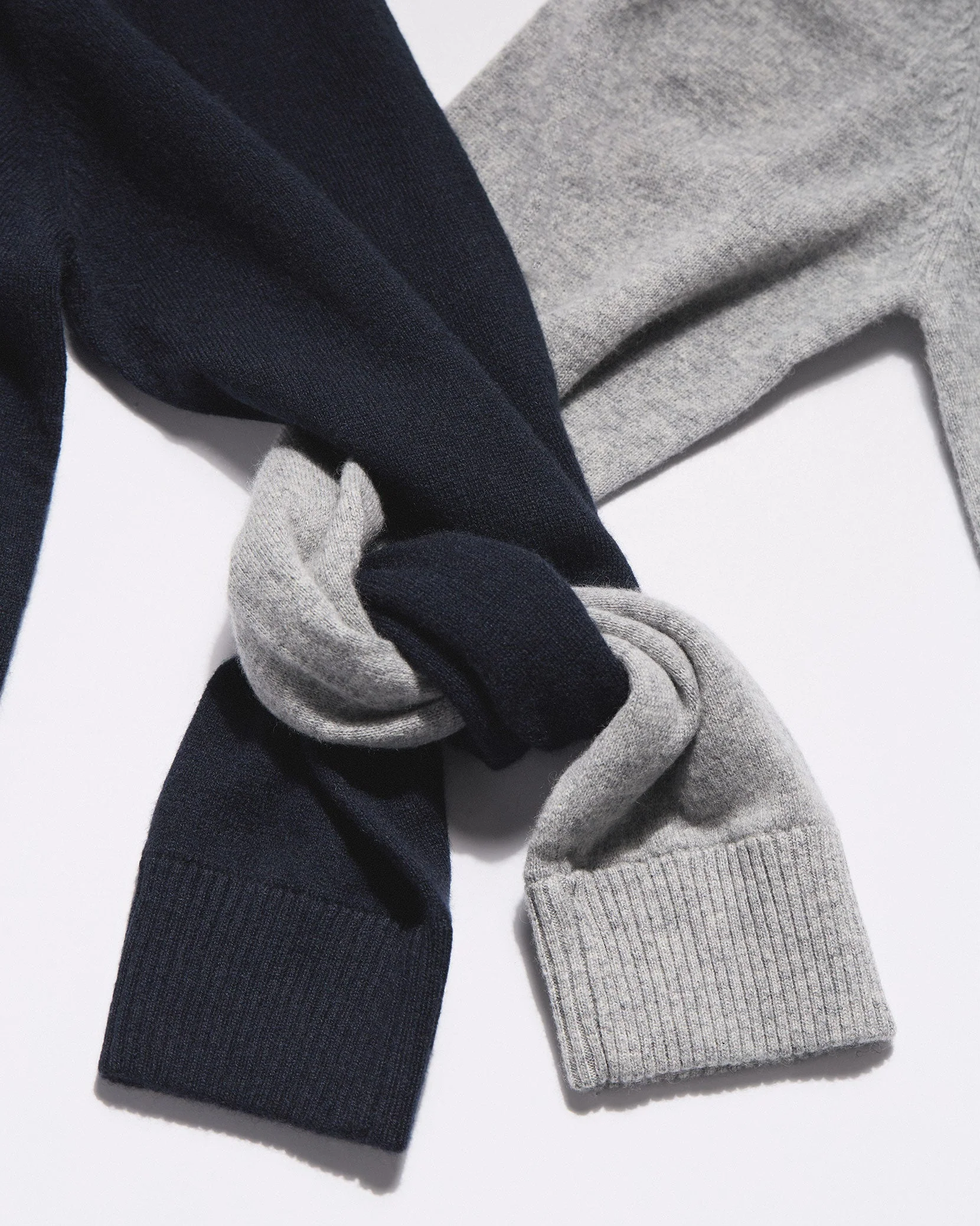 Mens | 100% Cashmere Hooded Pullover | Light-Heather-Grey - Image 14