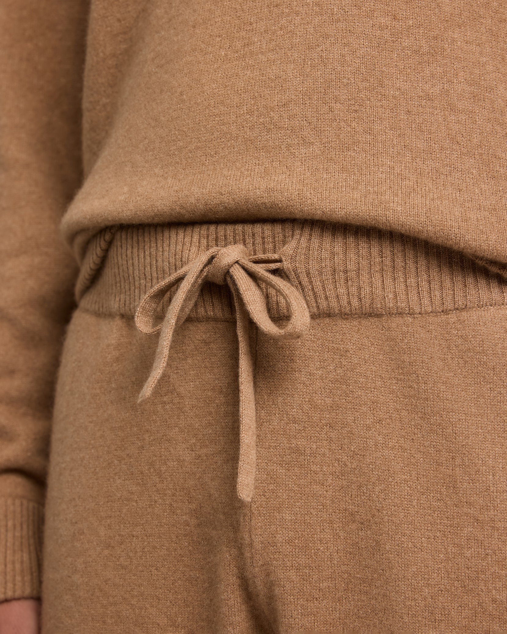 Mens | 100% Cashmere Knit Jogger | Camel - Image 4