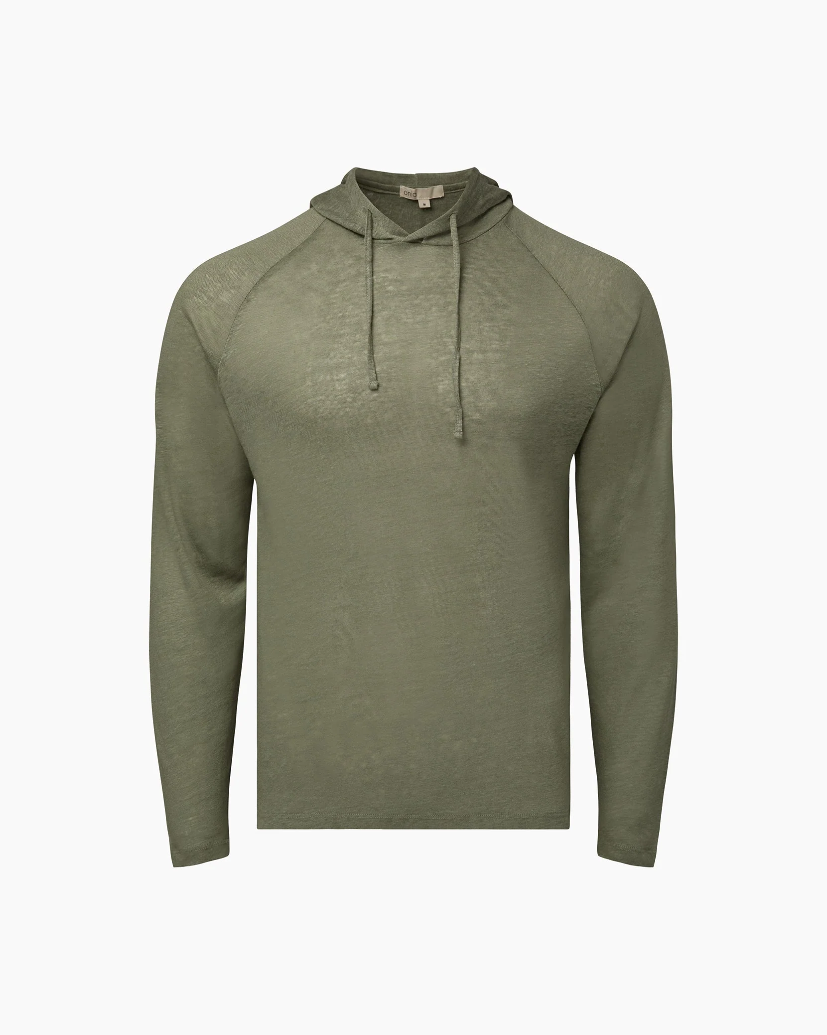 Mens | Aaron Linen Hoodie | Sage - Image 2