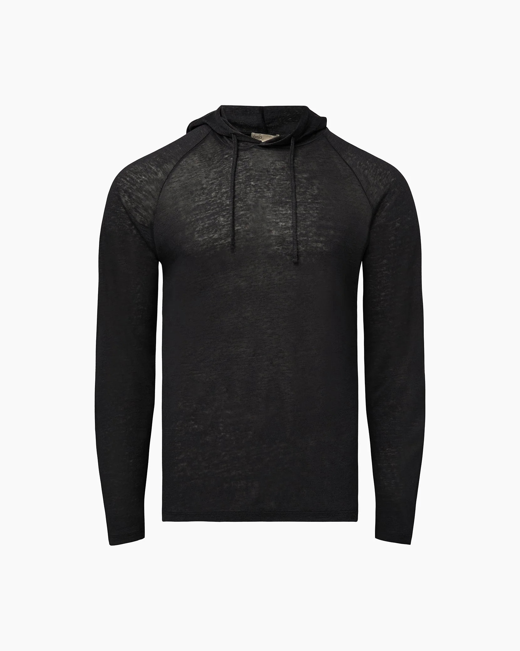 Mens | Aaron Linen Hoodie | Gunmetal - Image 2
