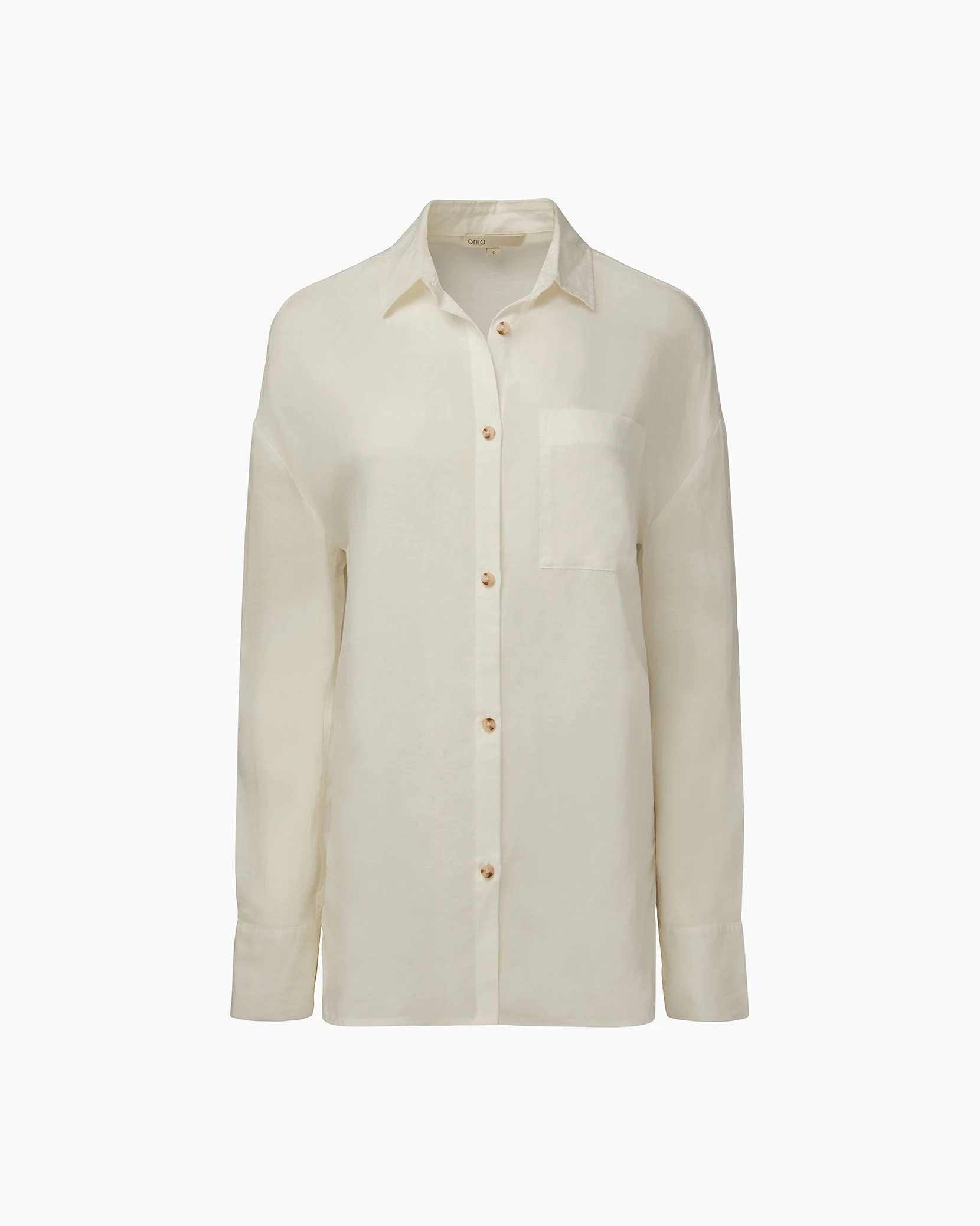 Womens | Air Linen Boyfriend Shirt - I | White - Image 2