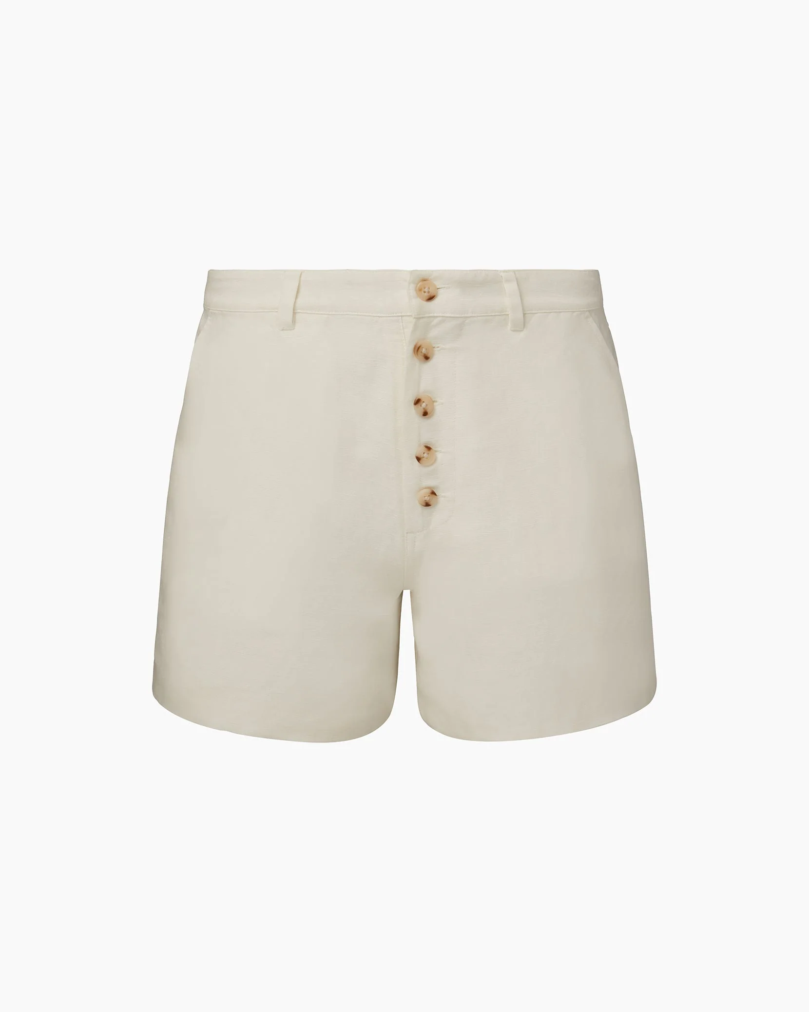 Womens | Air Linen Boyfriend Short | White - Image 2