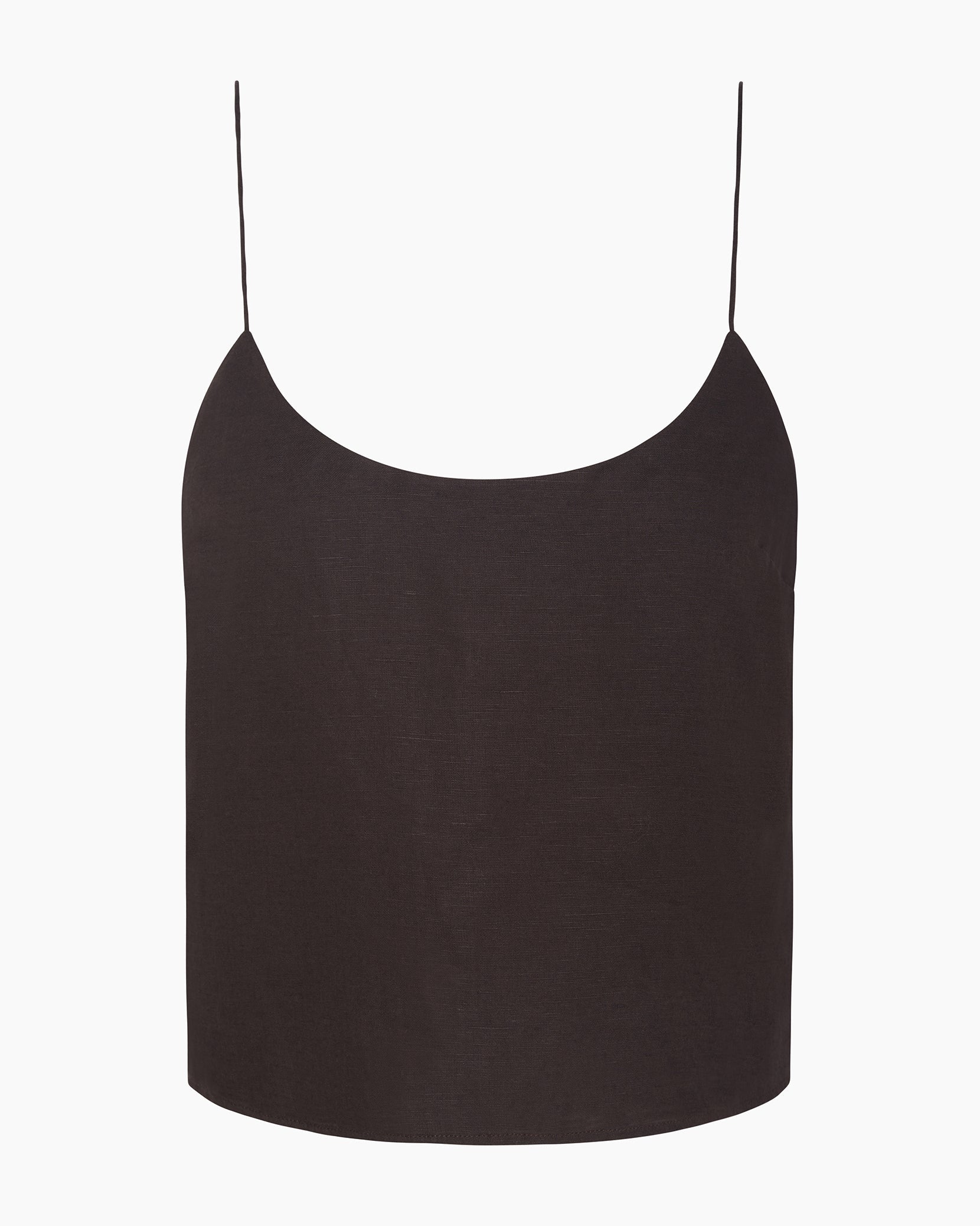 Womens | Air Linen Cami Top | Espresso - Image 2