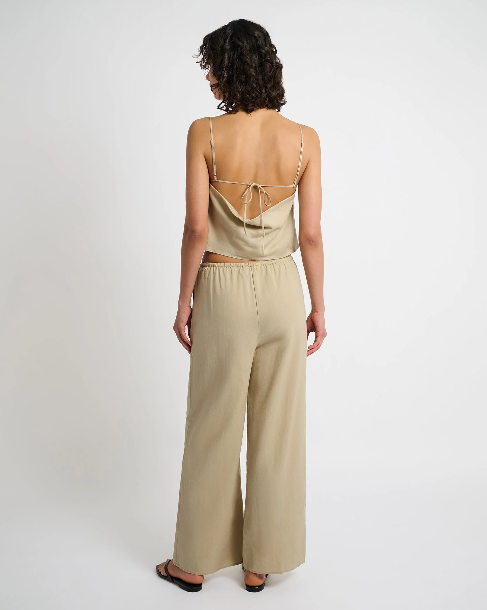 Womens | Air Linen Drawstring Pant | Jute - Image 5