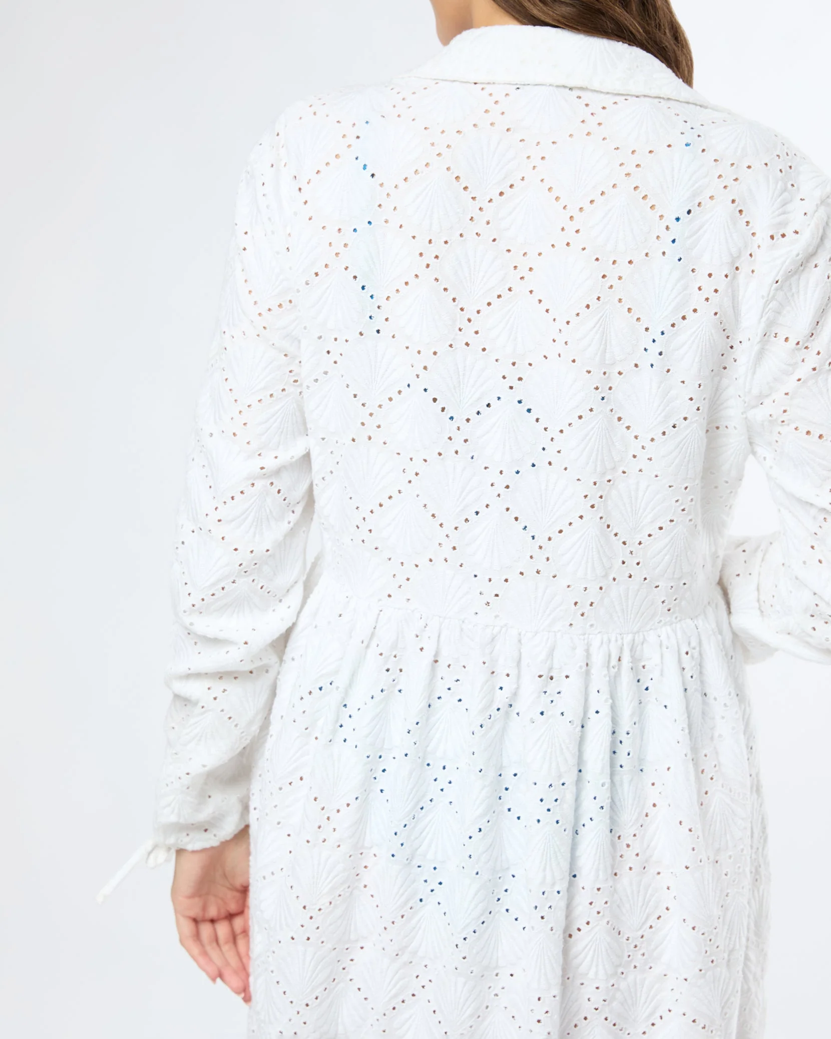 Womens | Air Linen Maxi Shirtdress | White - Image 5