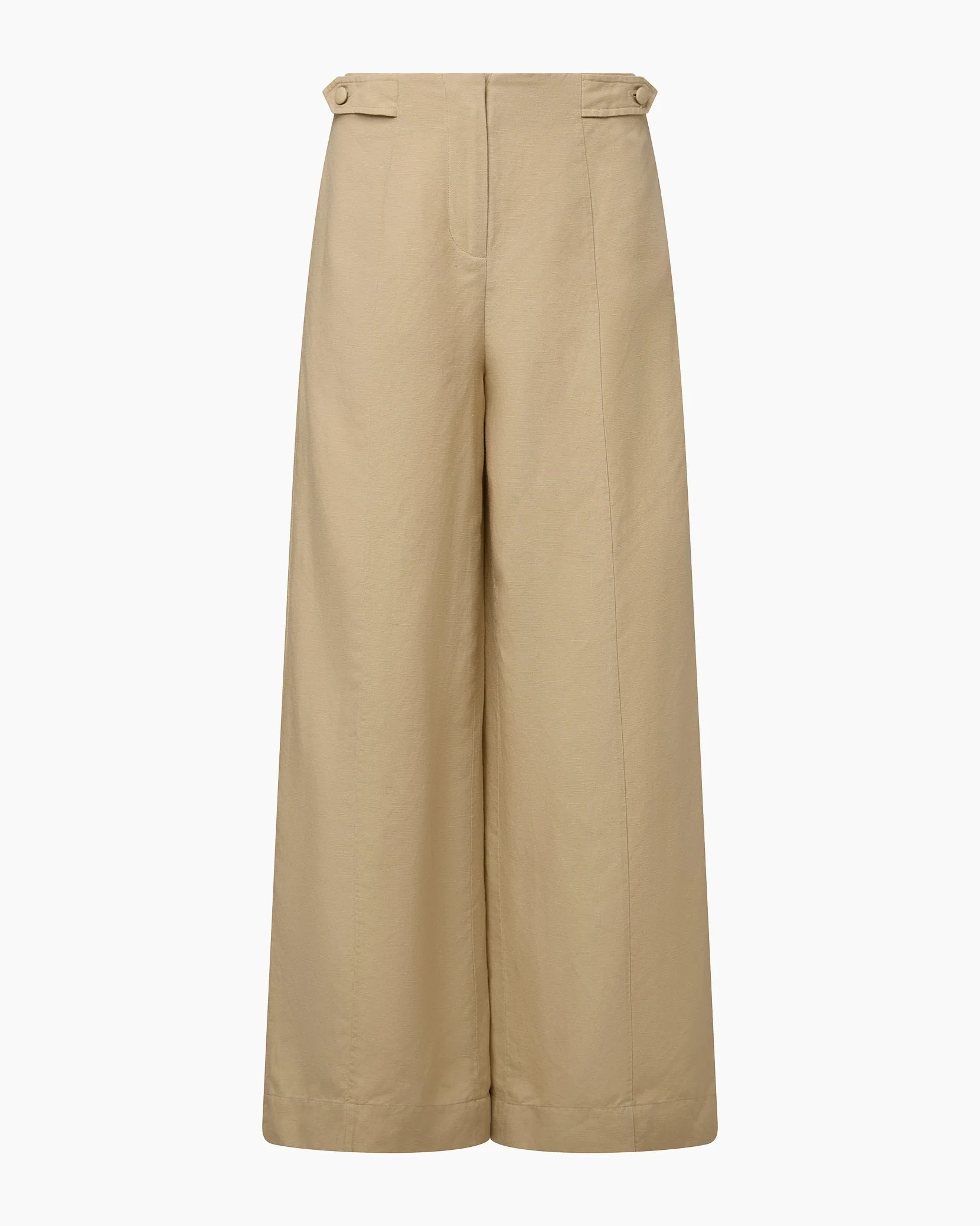 Womens | Air Linen Palazzo Pant | Jute - Image 2