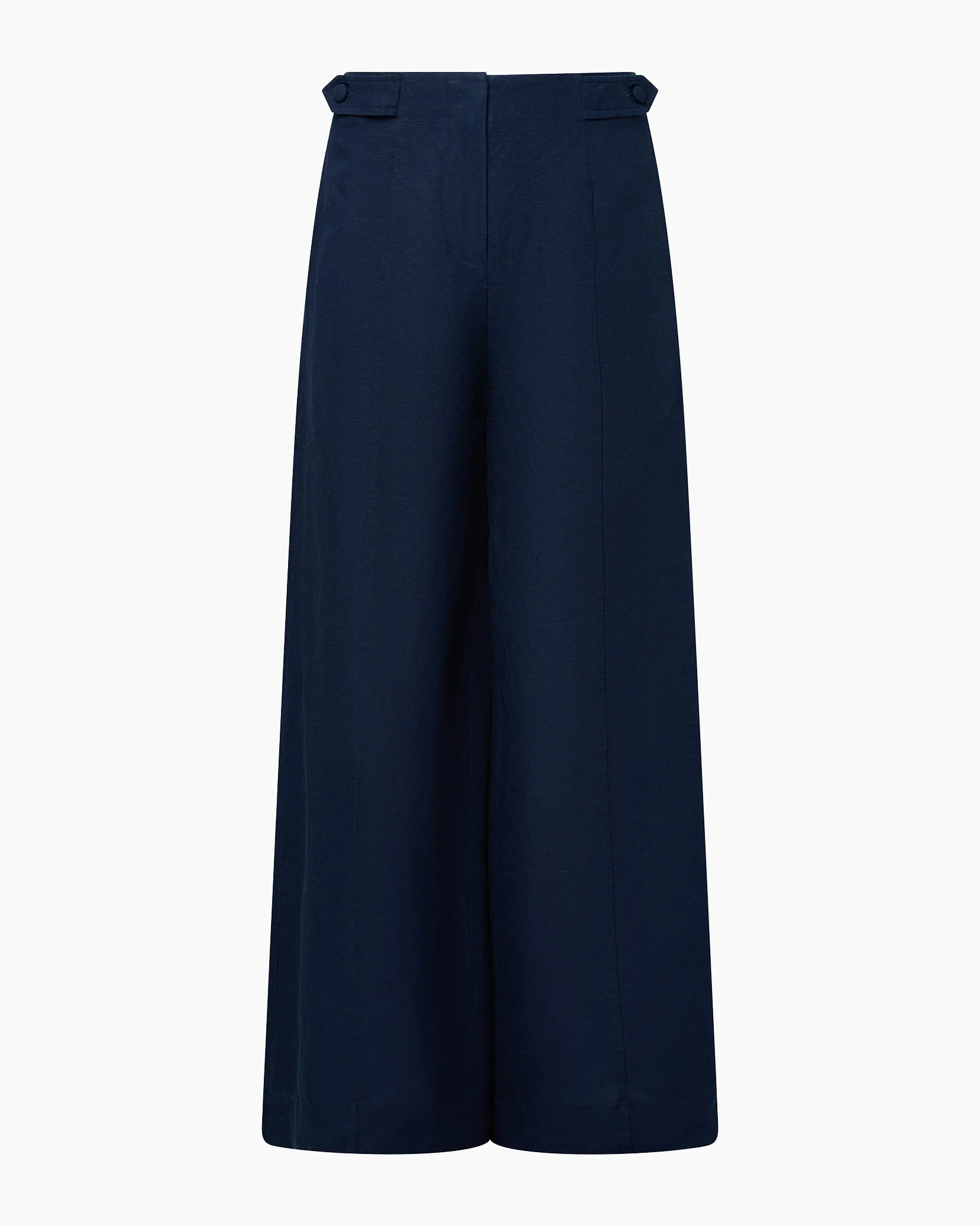 Womens | Air Linen Palazzo Pant | Deep Navy - Image 2