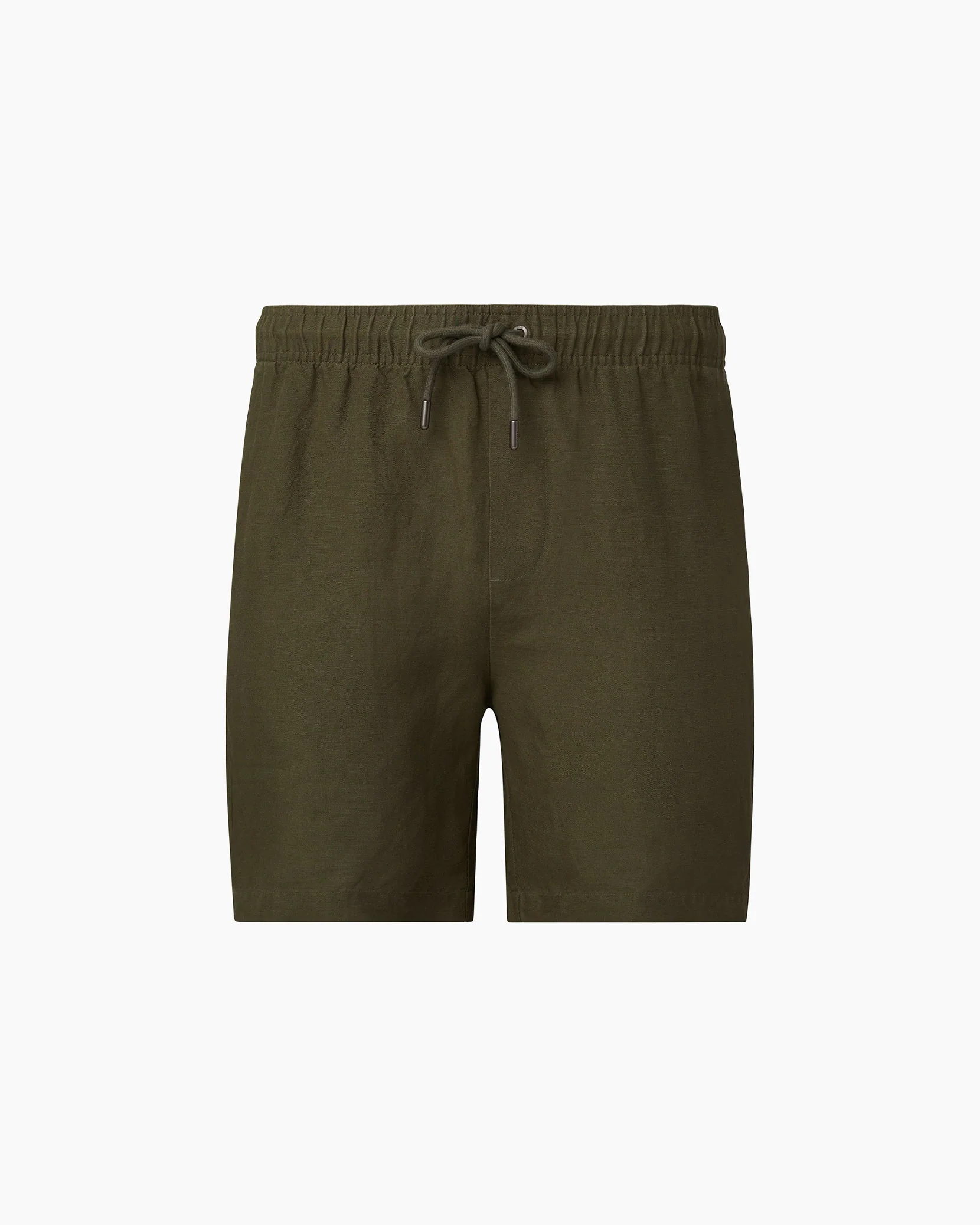 Mens | AIR LINEN PULL-ON SHORT 6” | Dark Olive - Image 2