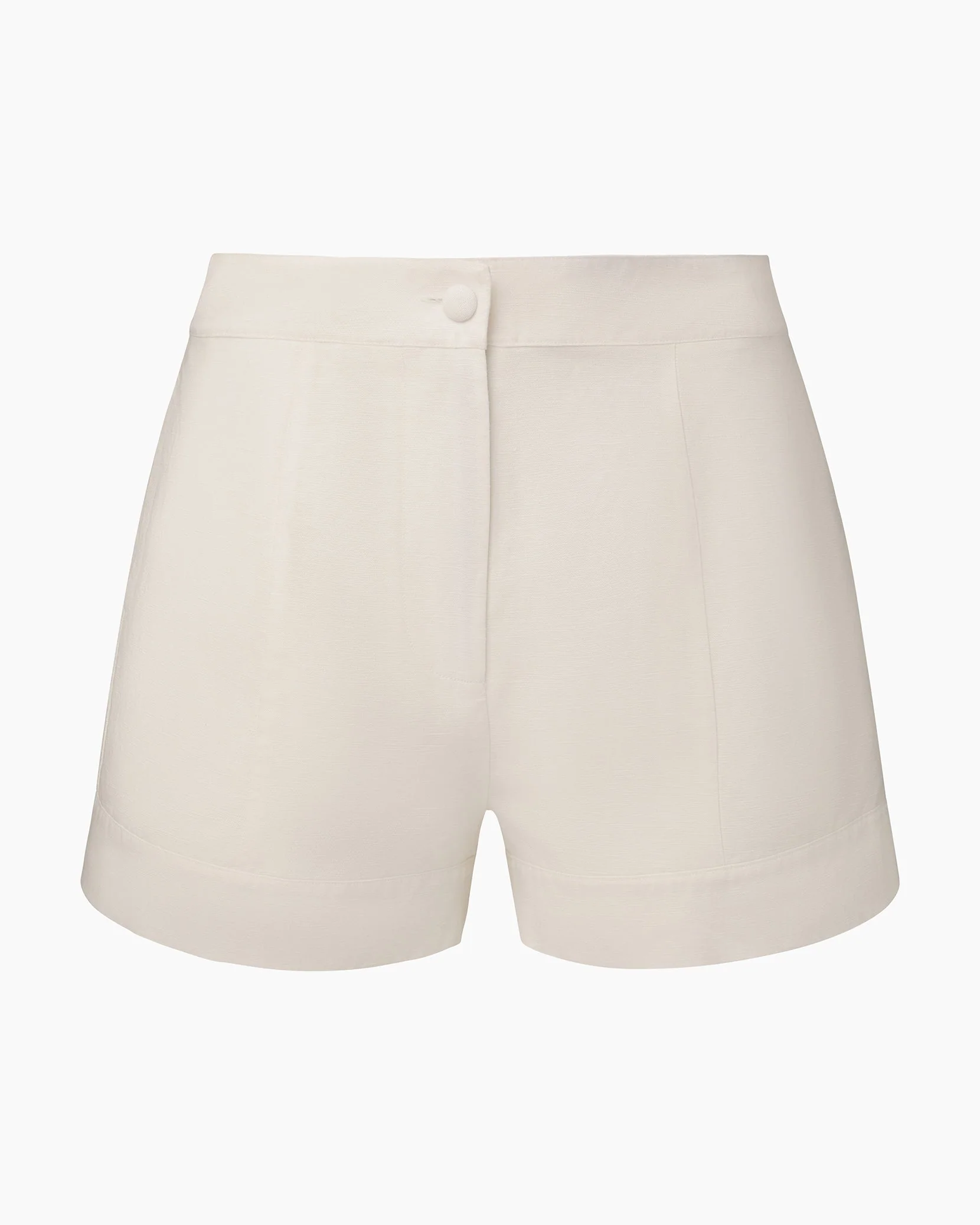 Womens | Air Linen Trouser Short | White - Image 2