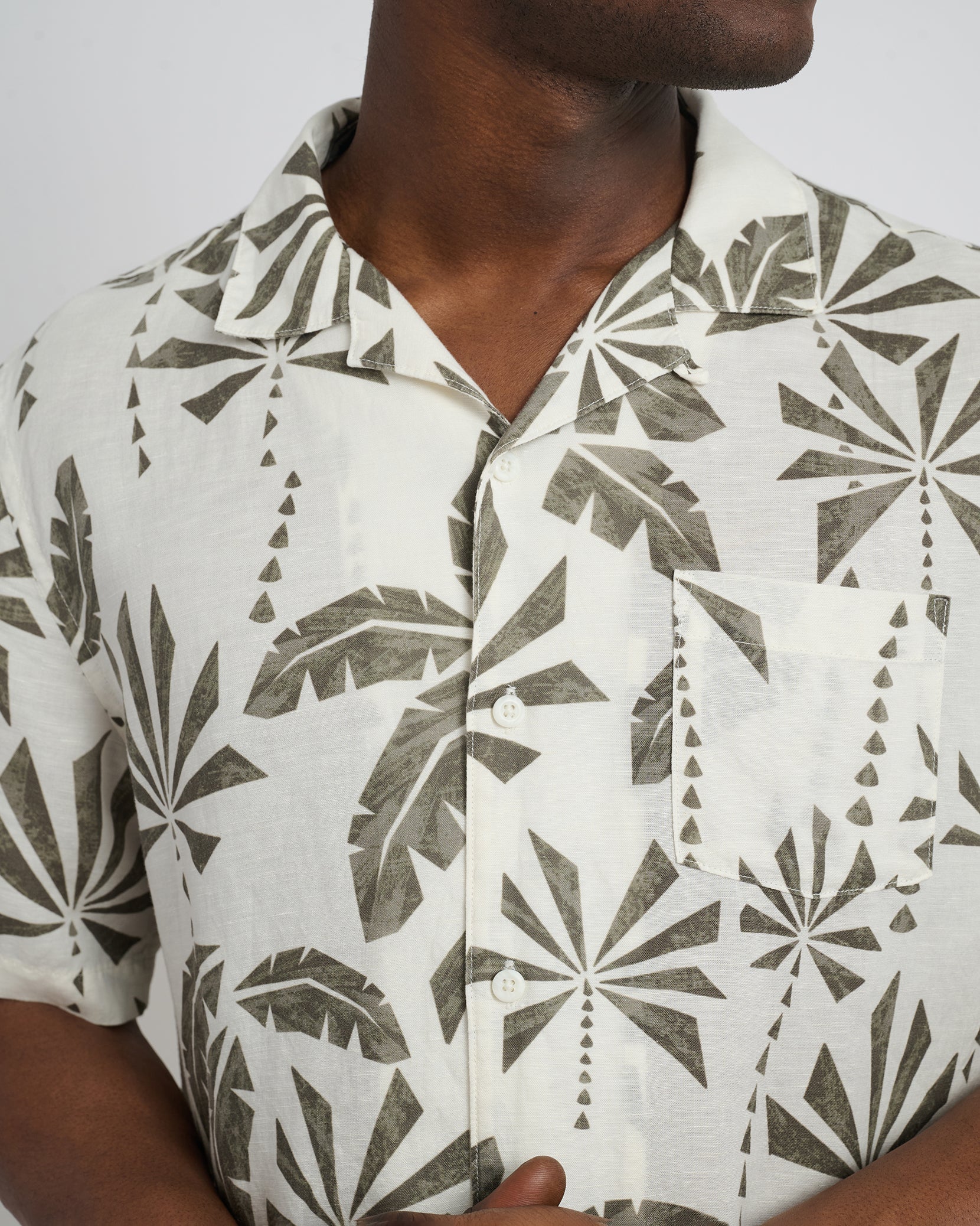 Mens | Air Linen Vacation Shirt | Olive - Image 2