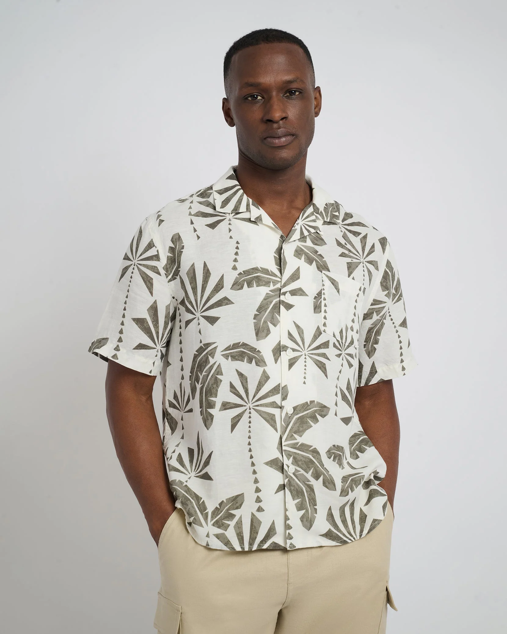 Mens | Air Linen Vacation Shirt | Olive - Image 3