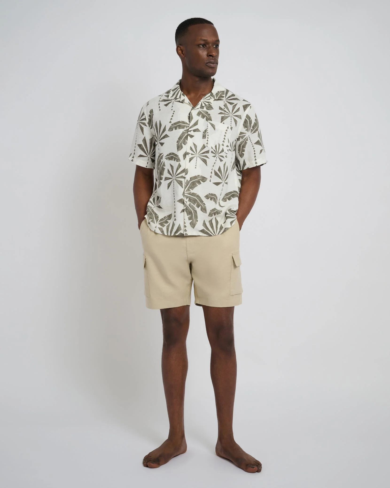 Mens | Air Linen Vacation Shirt | Olive - Image 4