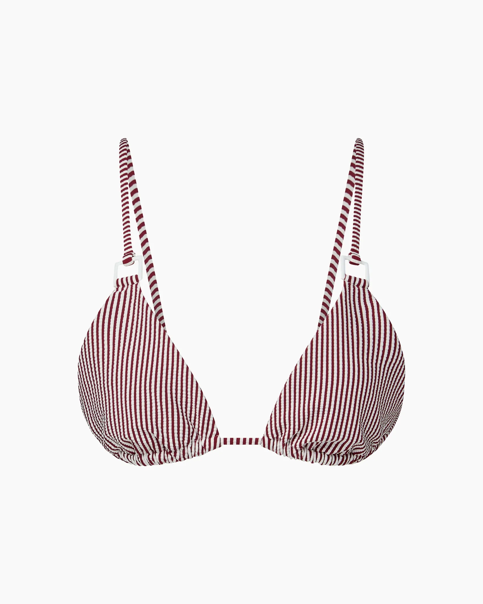Womens | Alexa Bikini Top | Pomegranate/White - Image 2
