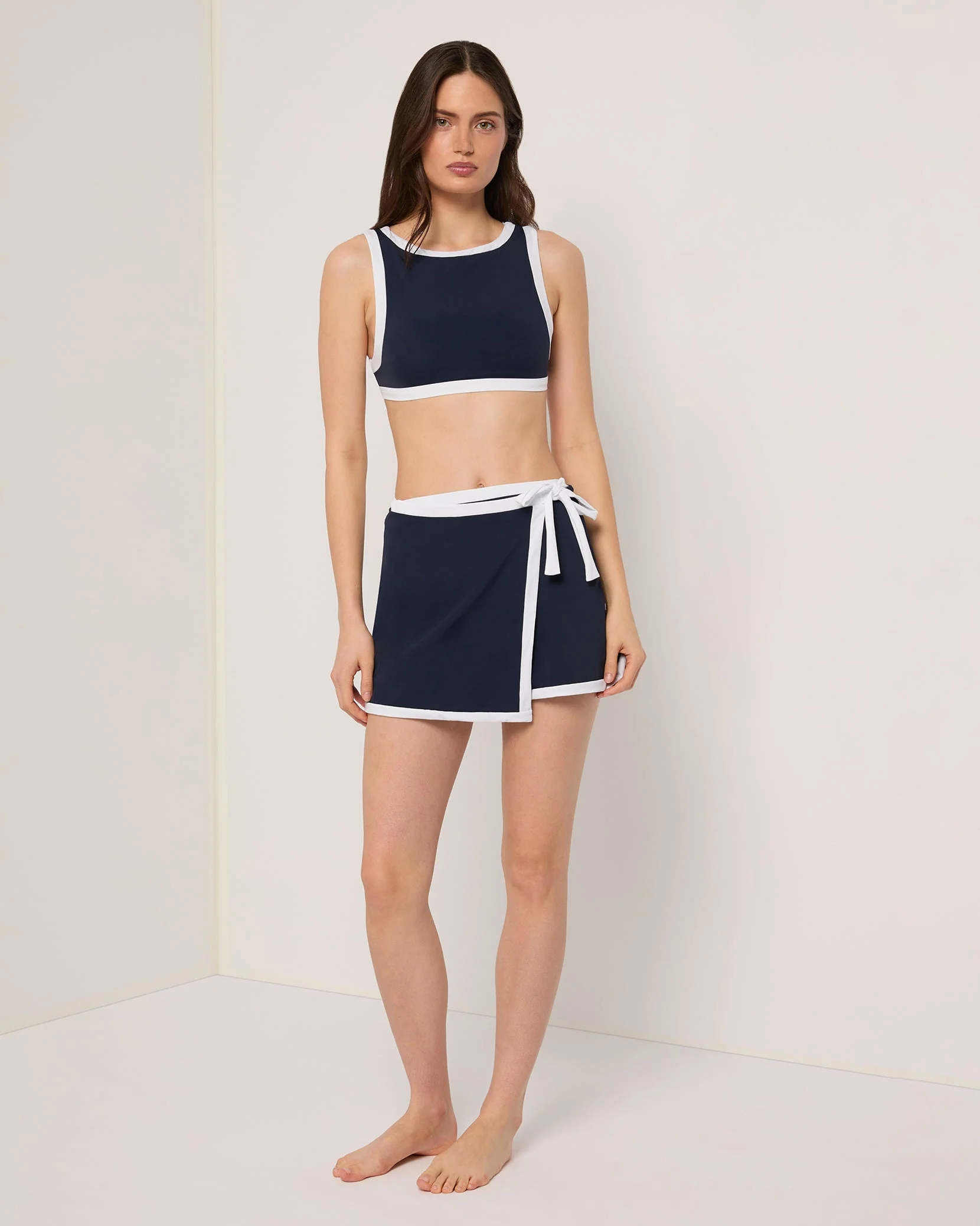 Womens | Blake Bikini Top | Deep Navy/White - Image 3