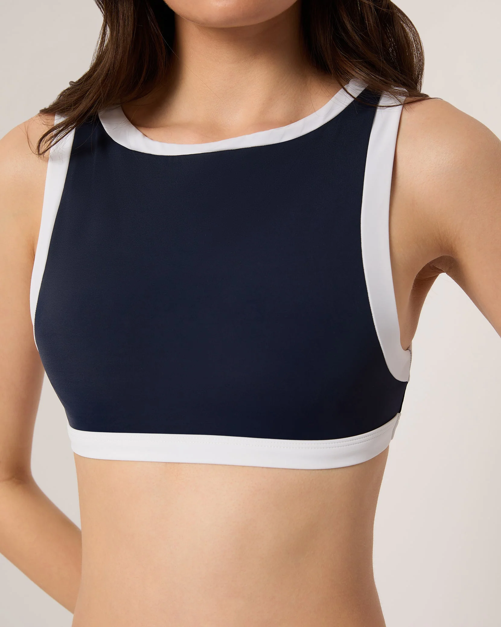 Womens | Blake Bikini Top | Deep Navy/White - Image 4