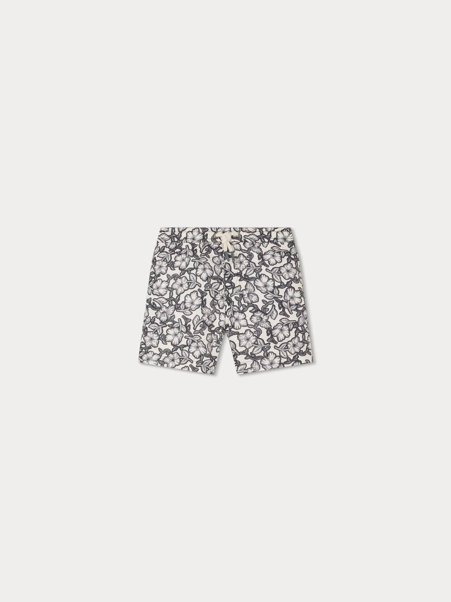 Boy | Ariel Swim Shorts | Black Flowers - Image 2