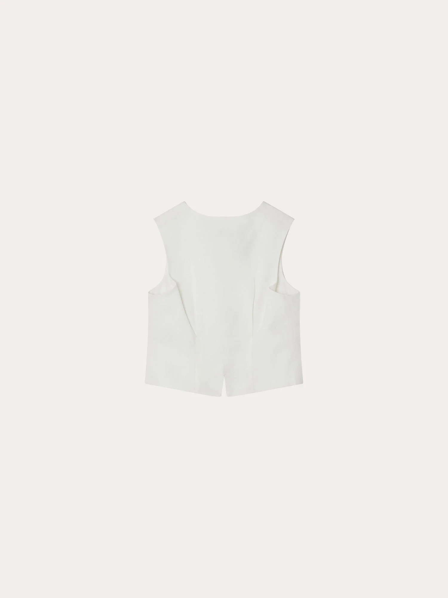 Boy | Linen And Cotton Dressy Vest For Boys | Milk White - Image 2