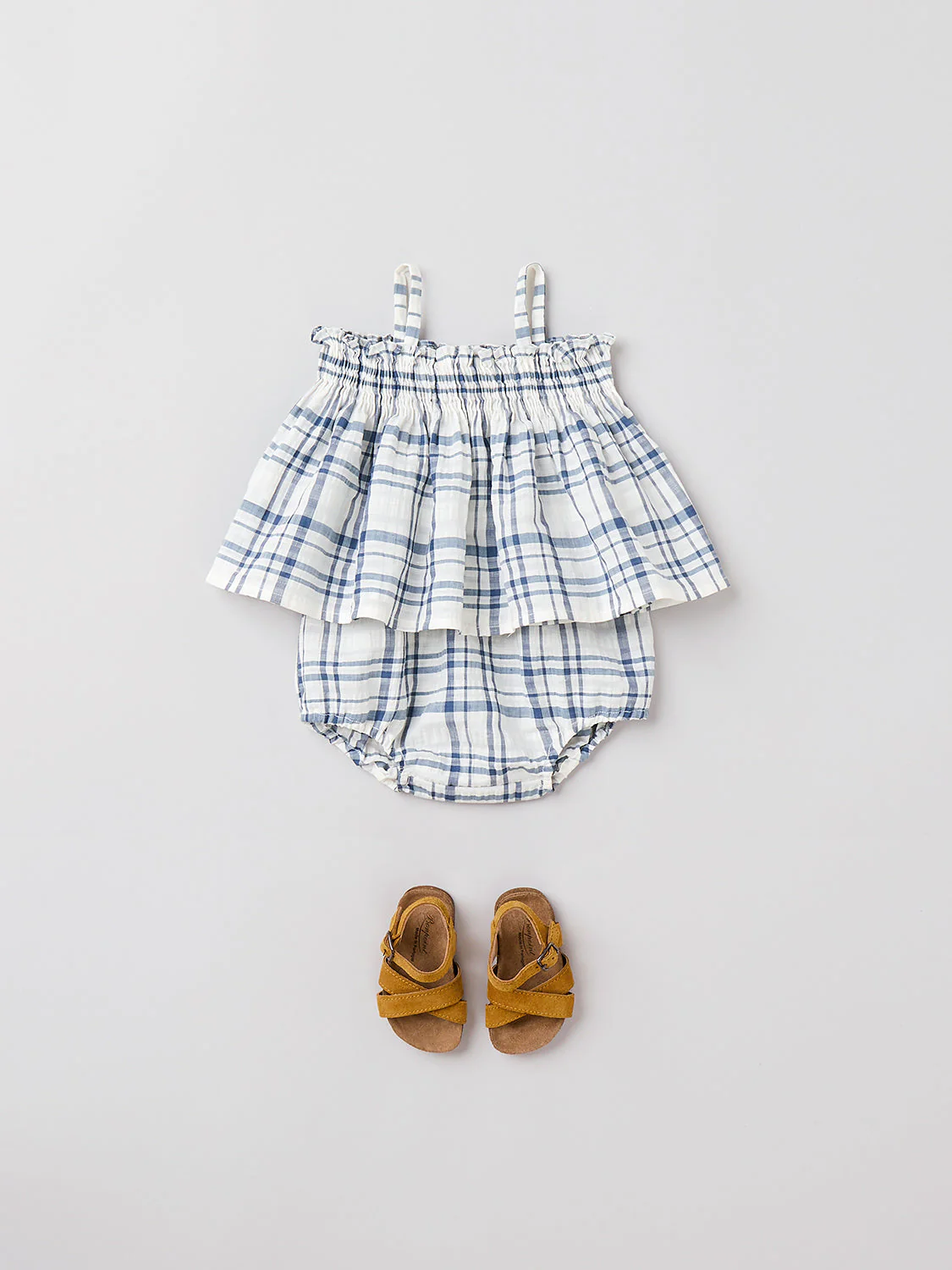 Girl | Abricot Smocked Blouse | Blue - Image 2
