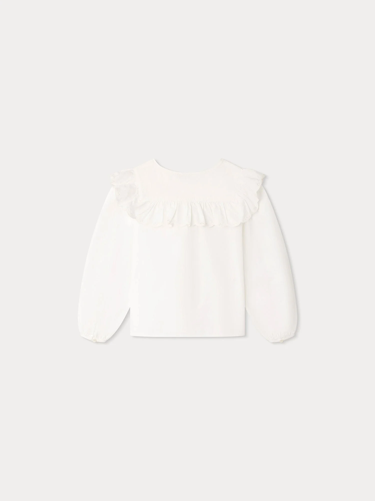 Girl | Cleo Embroidered Blouse | Milk White - Image 2