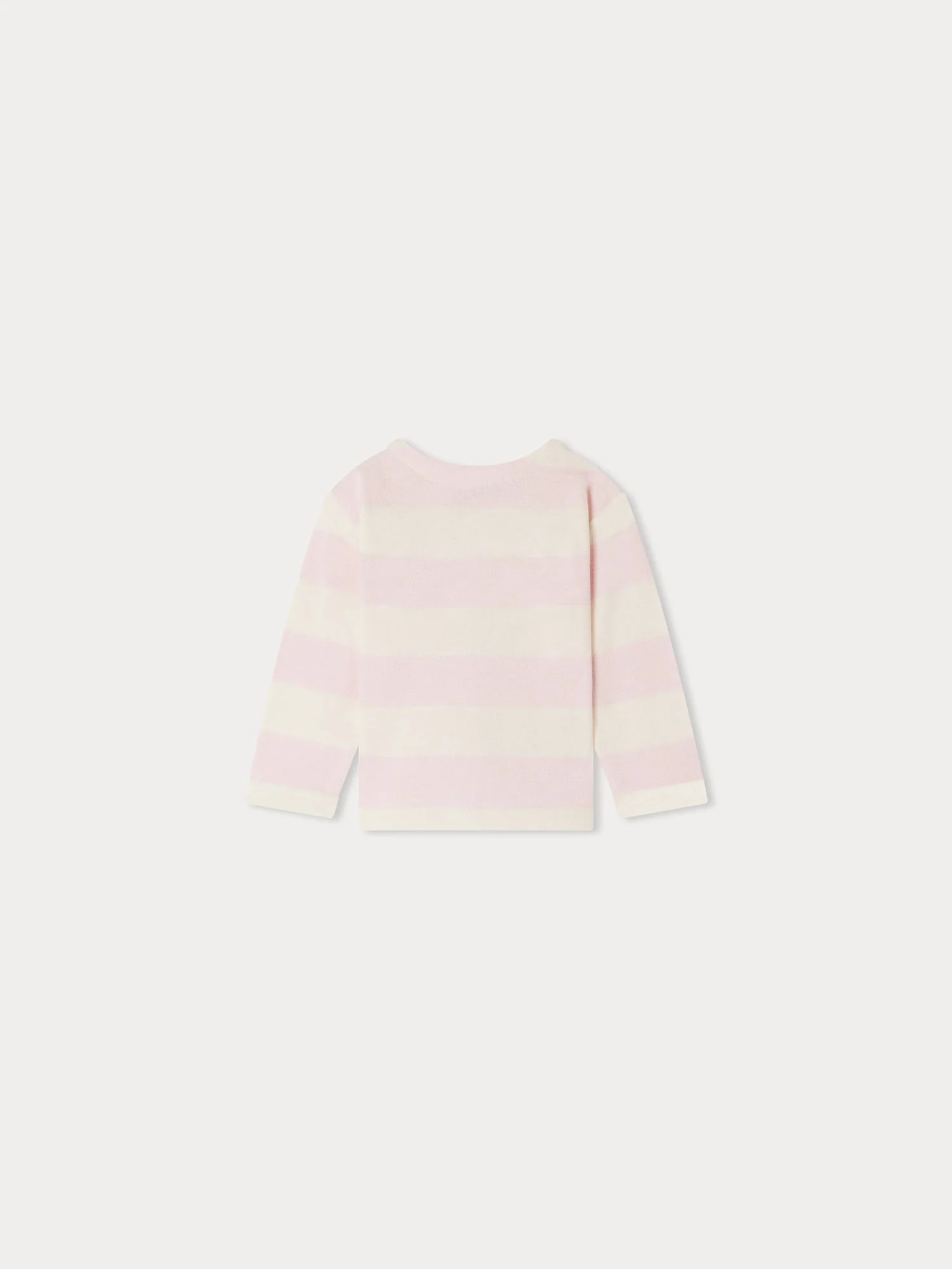 Girl | Dakota Striped Sweater | Powder Pink - Image 2