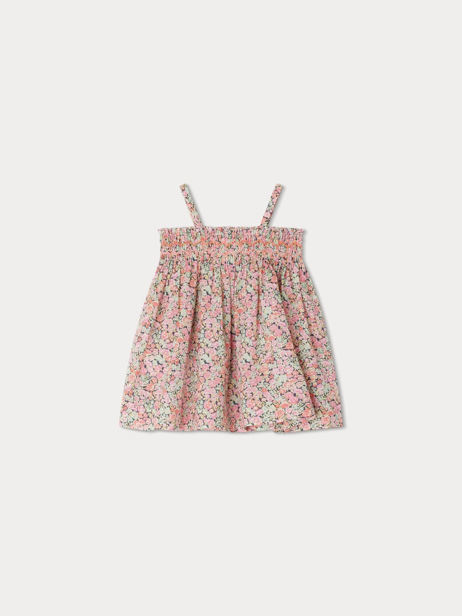Girl | Fabricia Smocked Dress | Coral - Image 2
