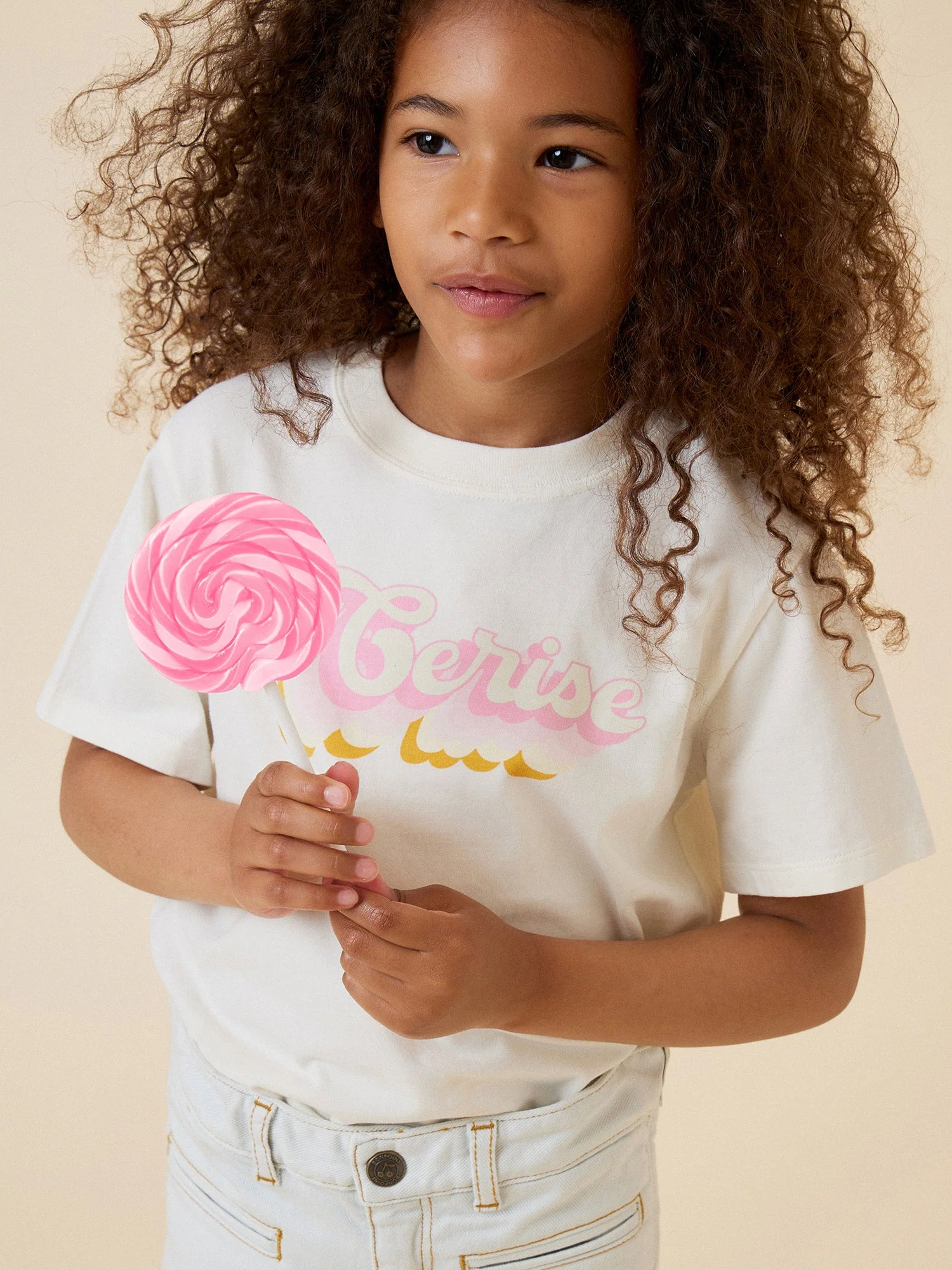 Girl | Thida T Shirt | Ivory (V1) - Image 2