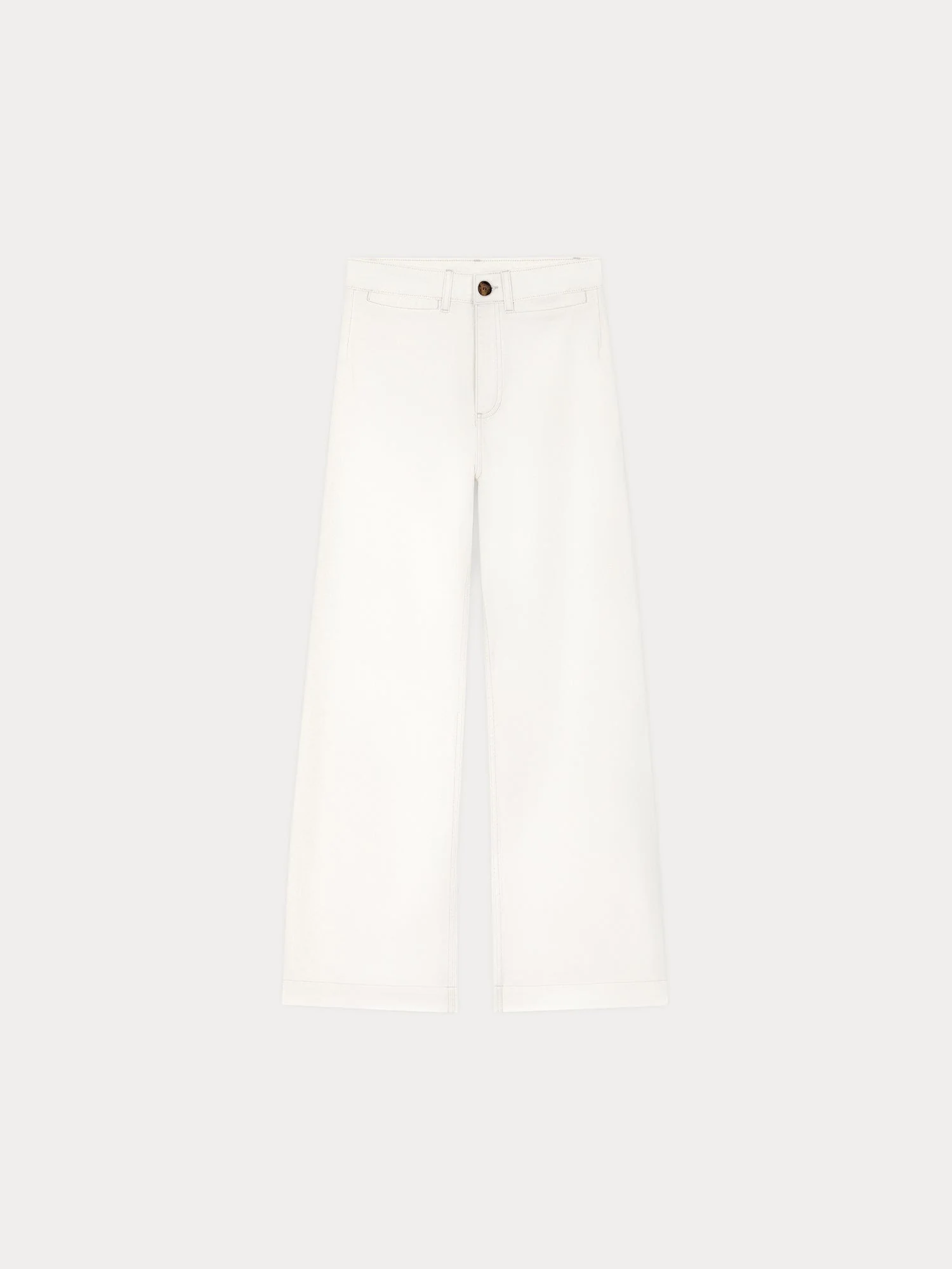 Women | Bristol Mid Rise Denim Flare Jeans | White - Image 2