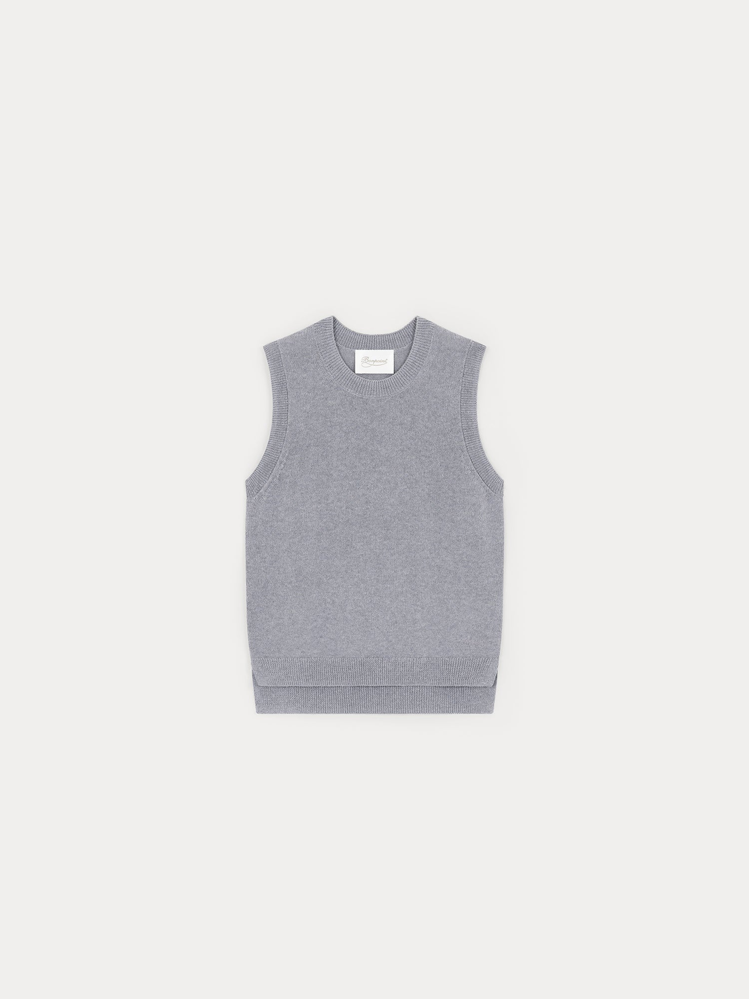 Women | Northern Sleeveless Vest In Cotton And Linen | Blue - Image 2