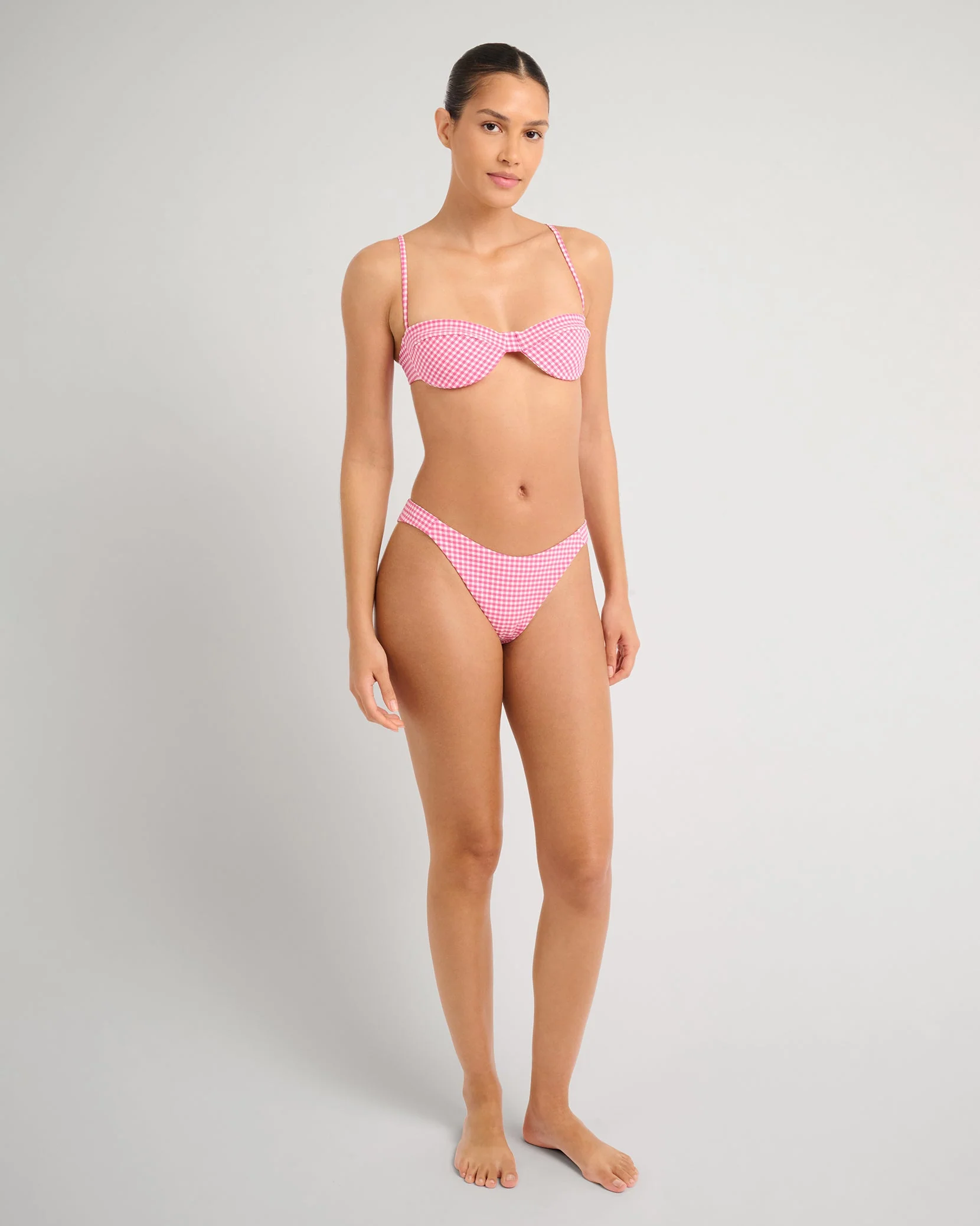 Womens | Brigitte Bikini Top | Gin Fizz/White - Image 3