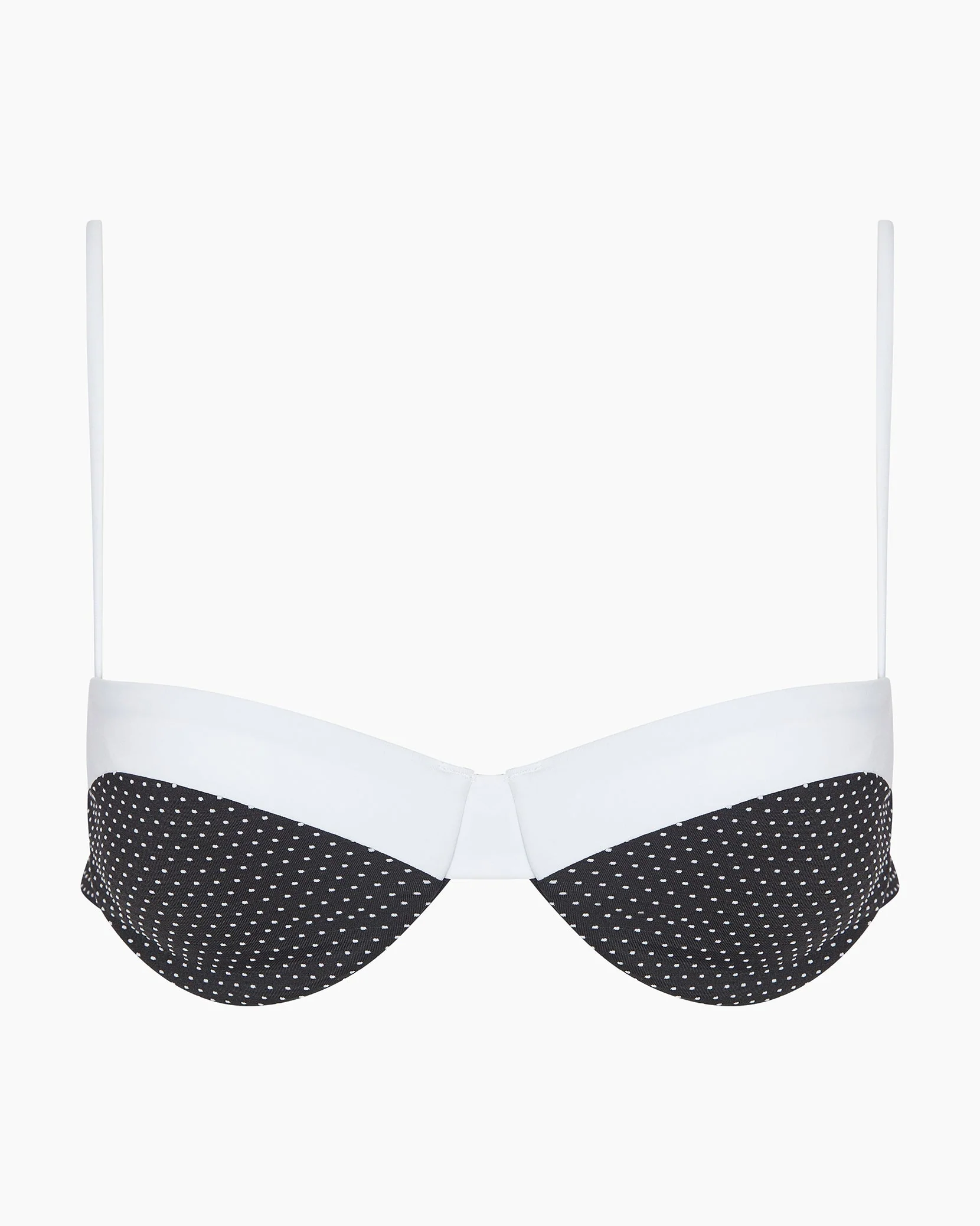 Womens | Brigitte Bikini Top | Black/White - Image 2