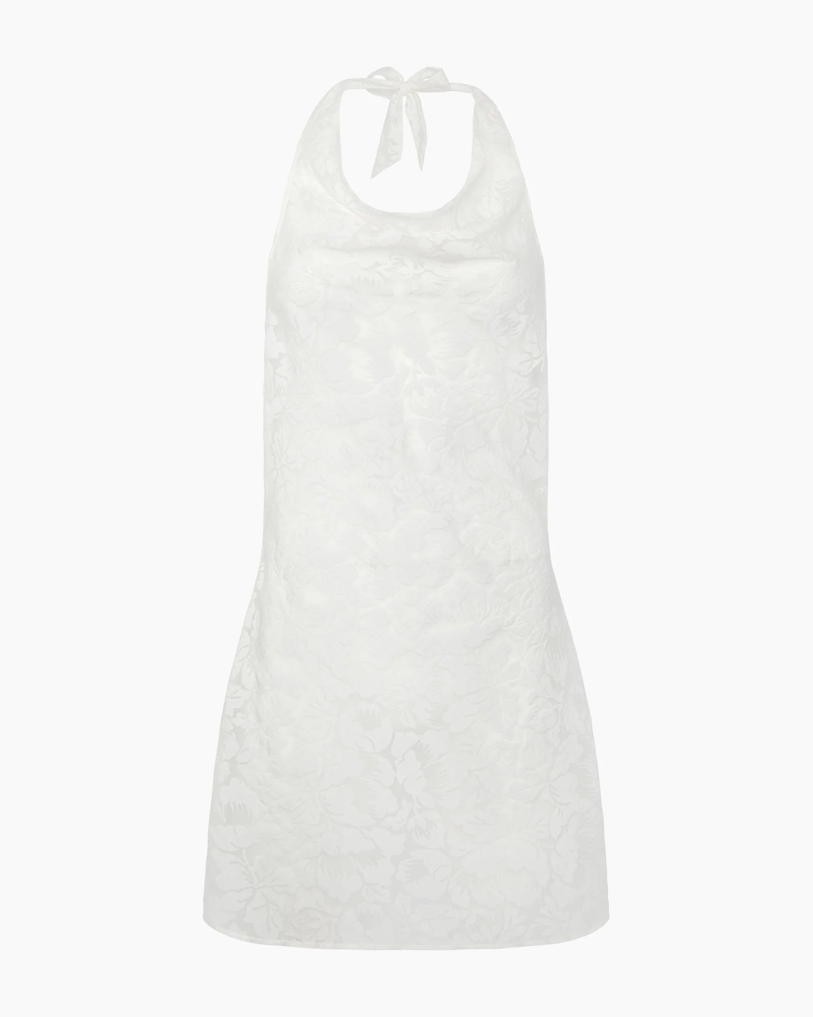 Womens | Burnout Cowl Mini Dress | White - Image 2