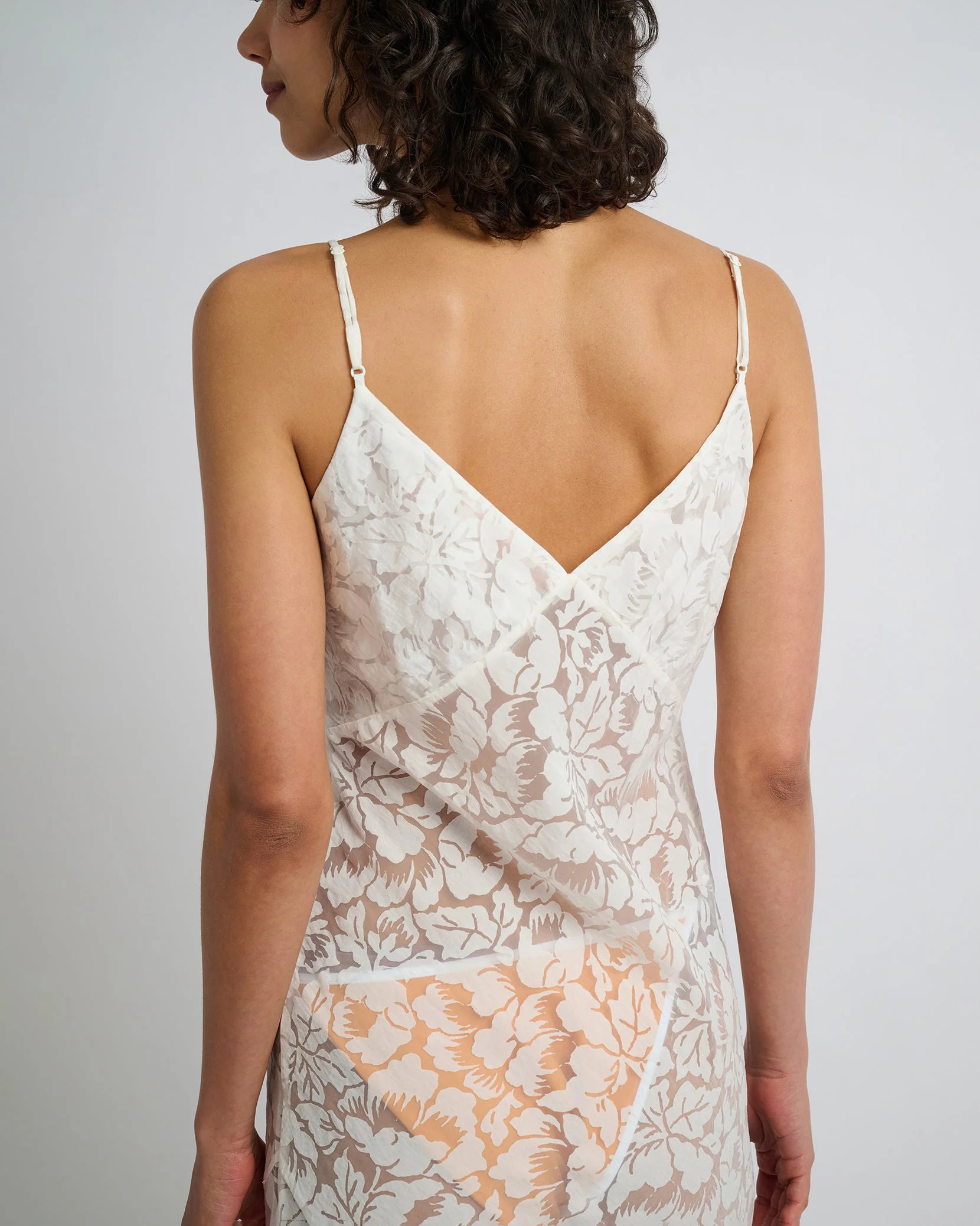 Womens | Burnout Slip Dress | White - Image 4