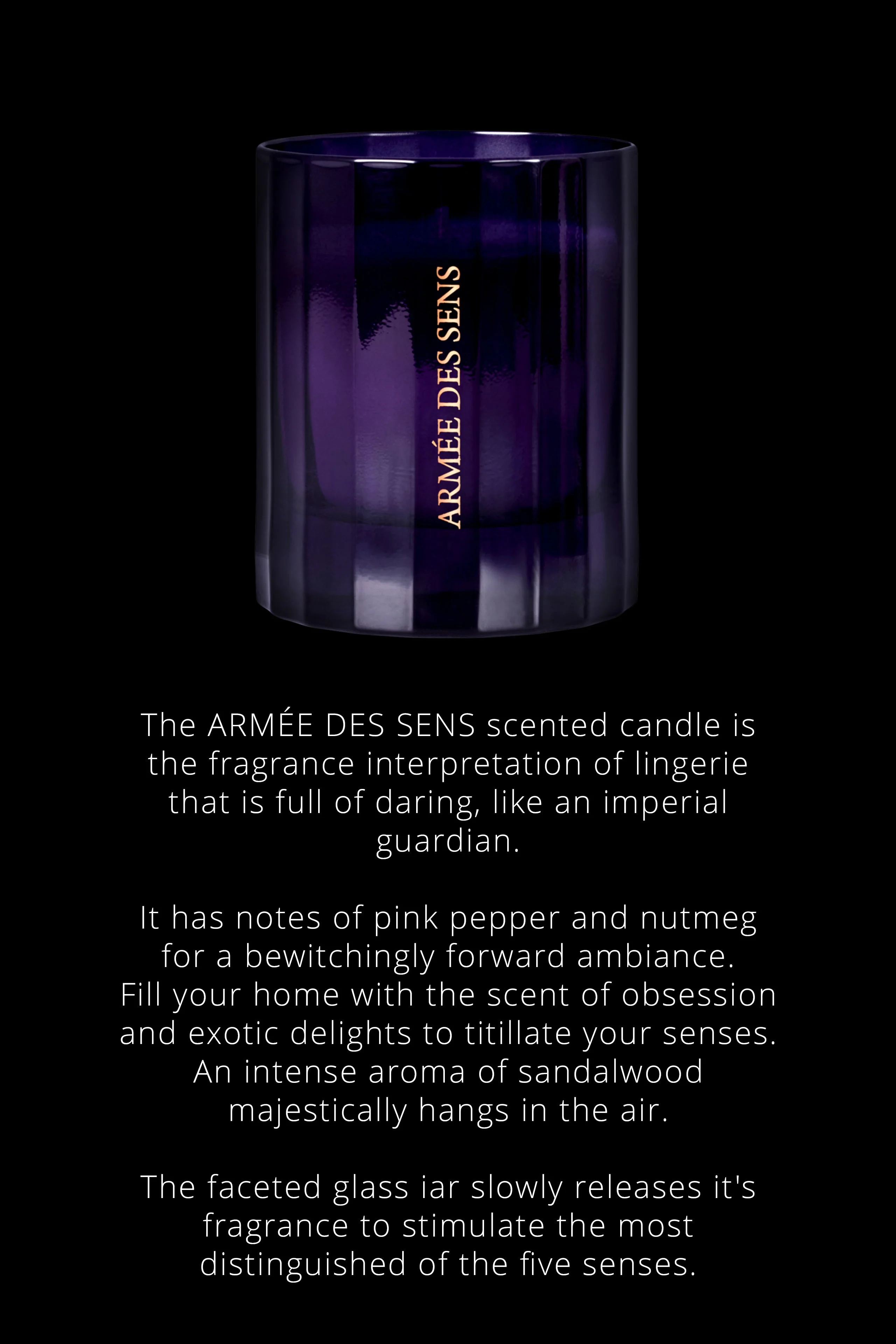 Candle Armée des Sens - Oriental notes | Black - Image 2