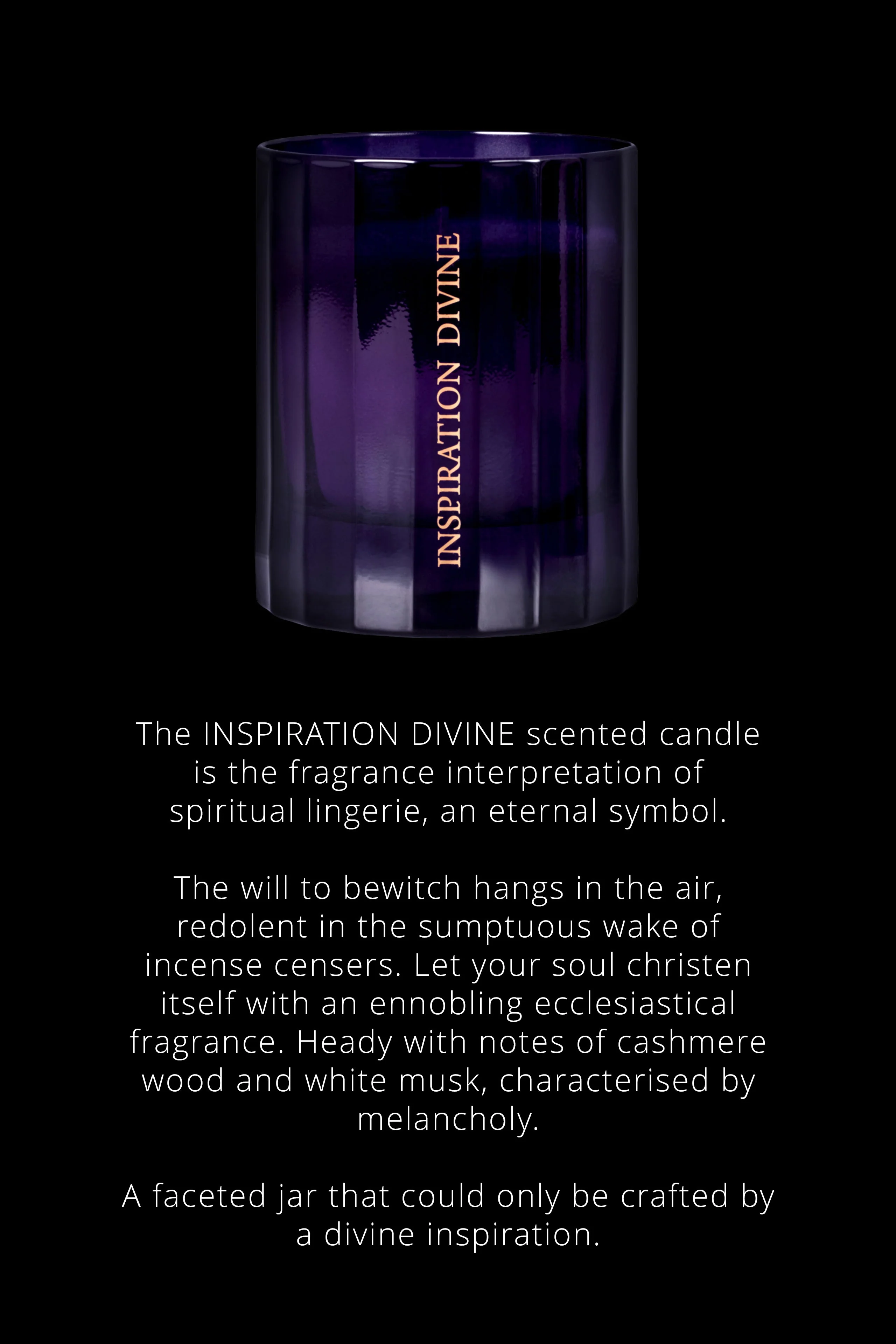 Candle Inspiration Divine - Notes of precious wood | Black - Image 2