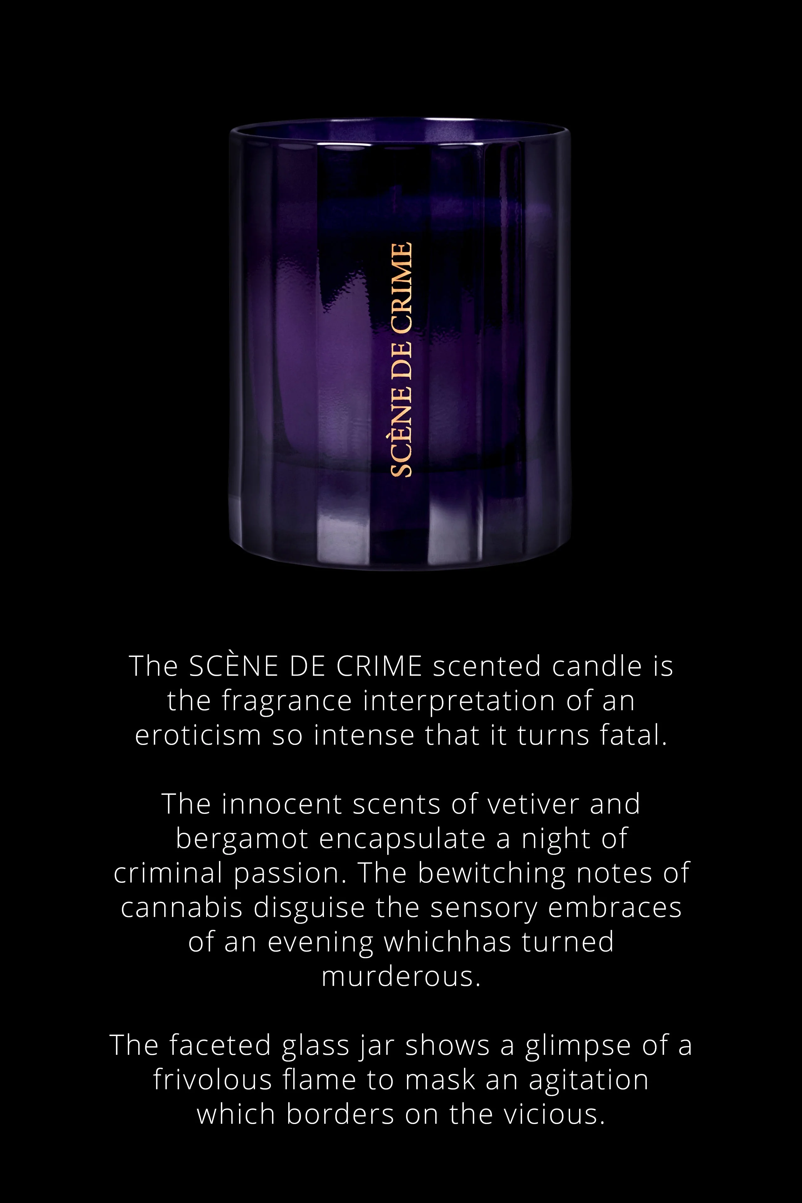 Candle Scène de Crime - Metallic notes | Violet - Image 2