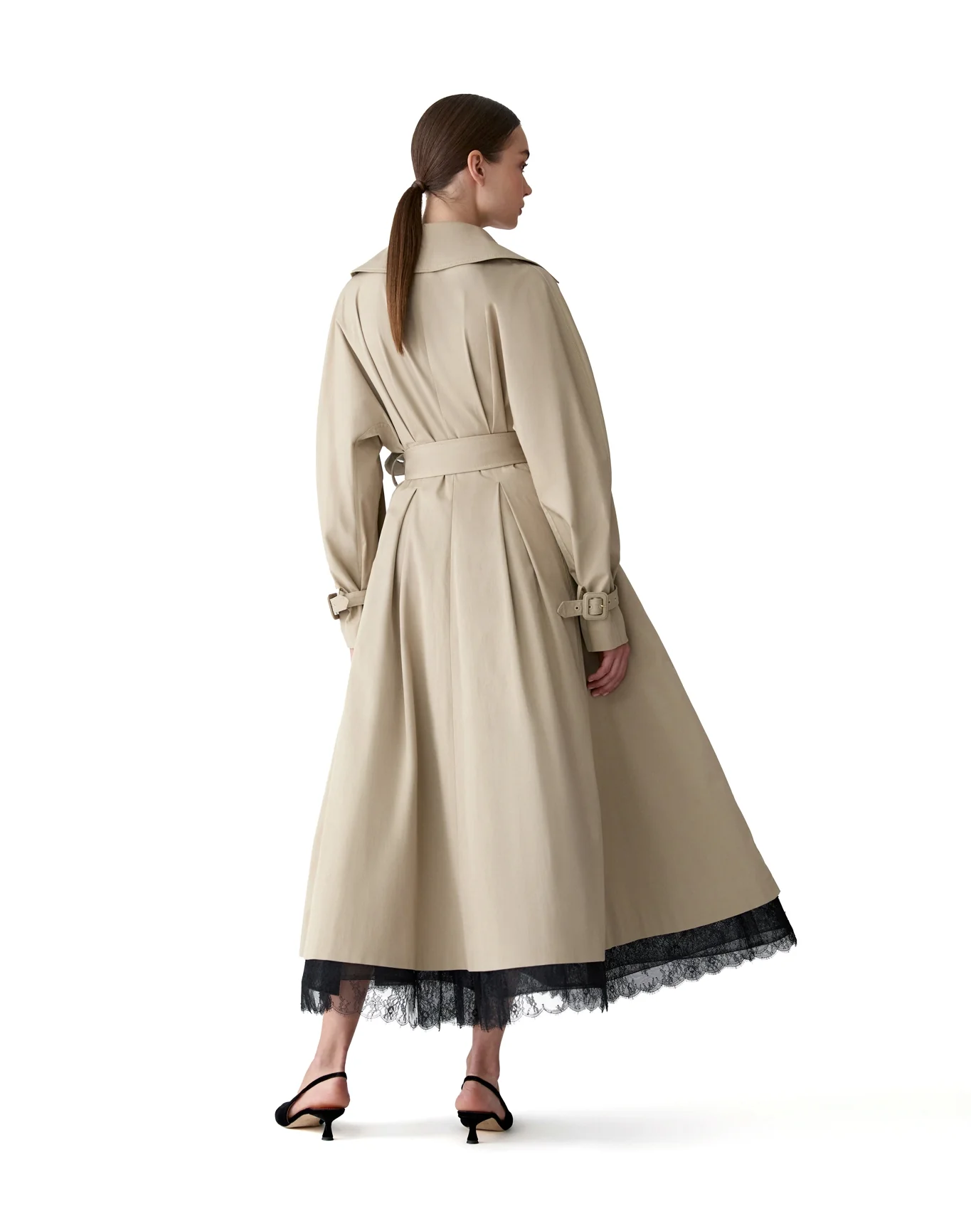 A-Line Trench Coat | Stone - Image 3