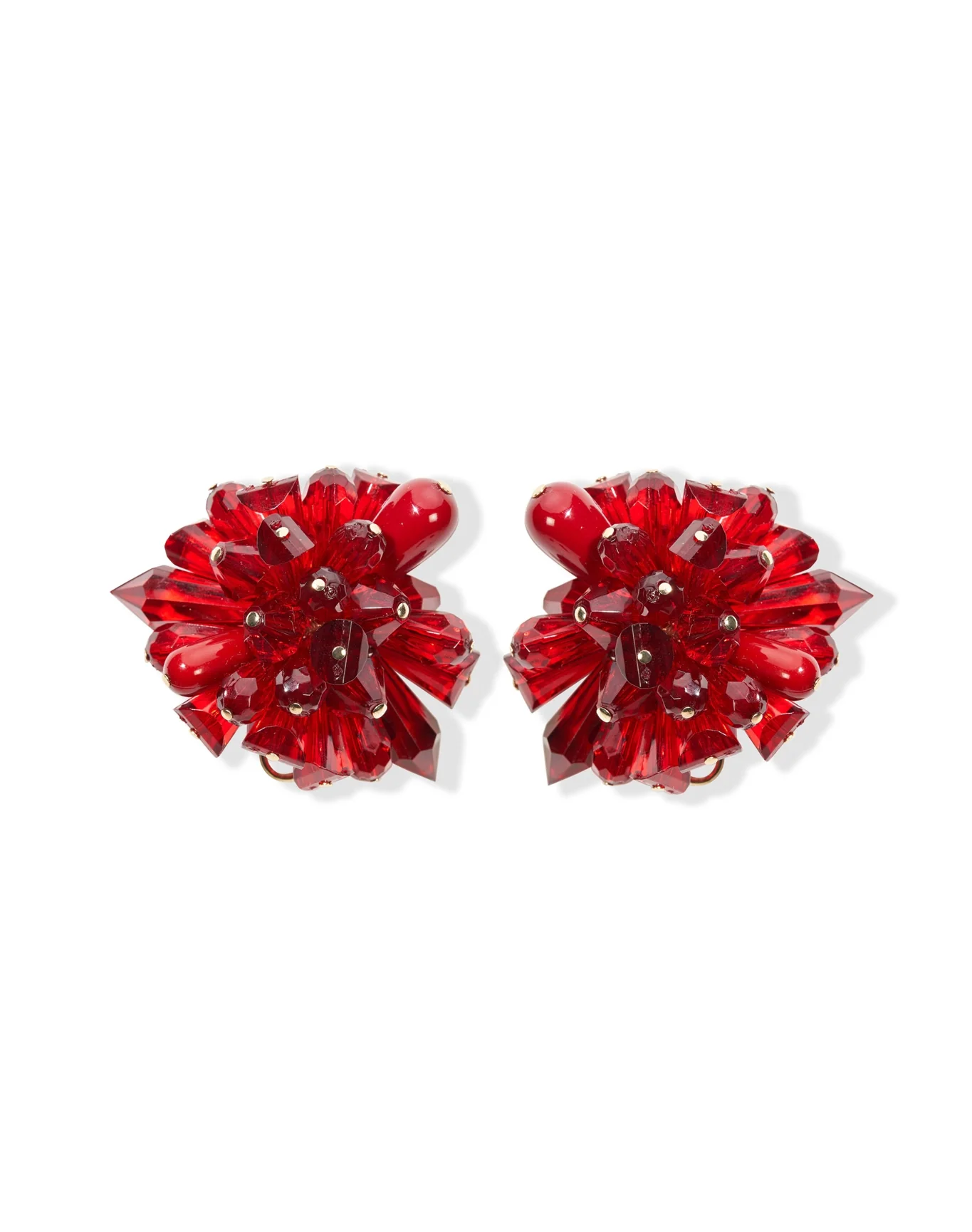Crystal Cluster Earrings | Garnet - Image 2