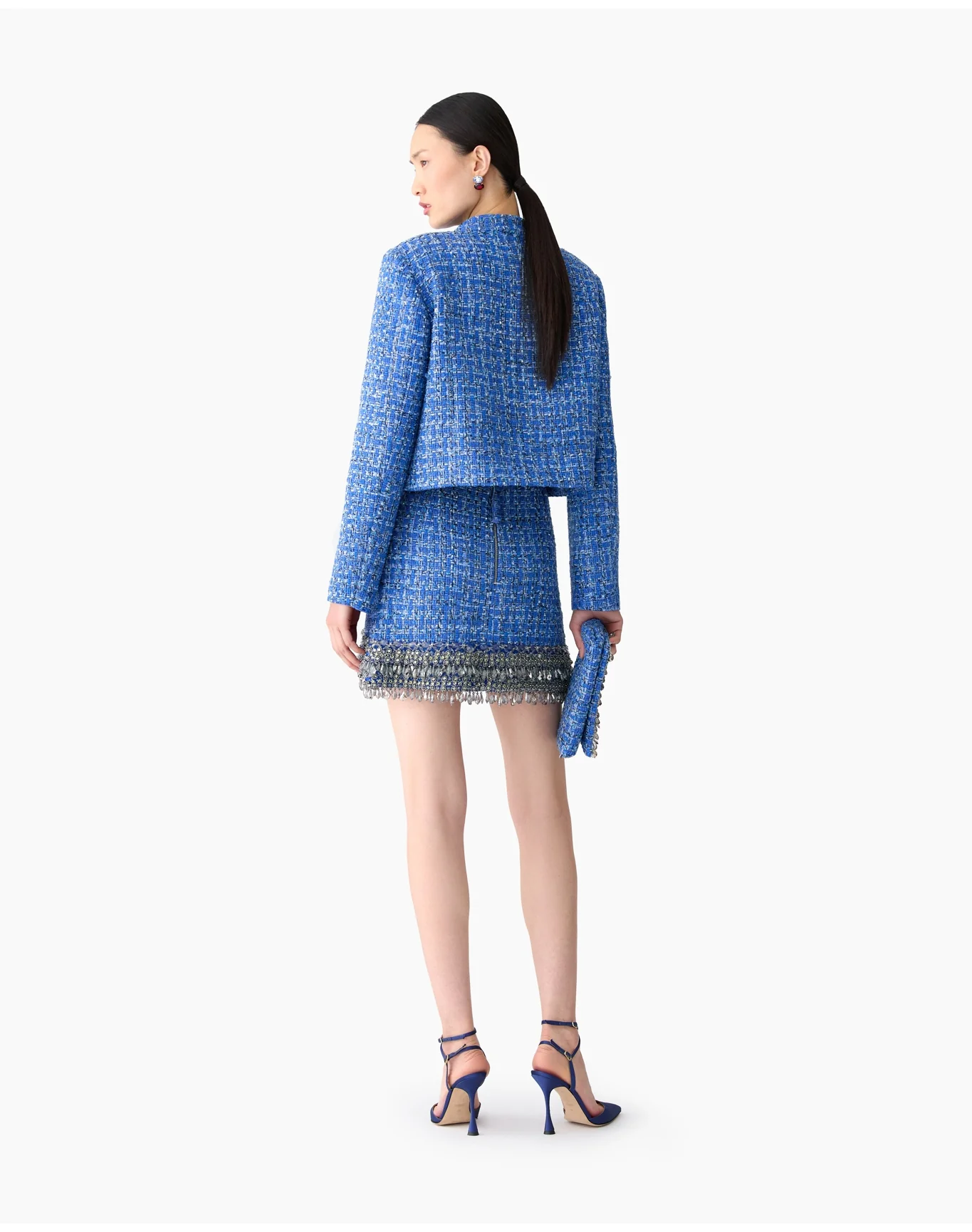 Embroidered Jacket with Front Pockets | Blue Multi - Image 2