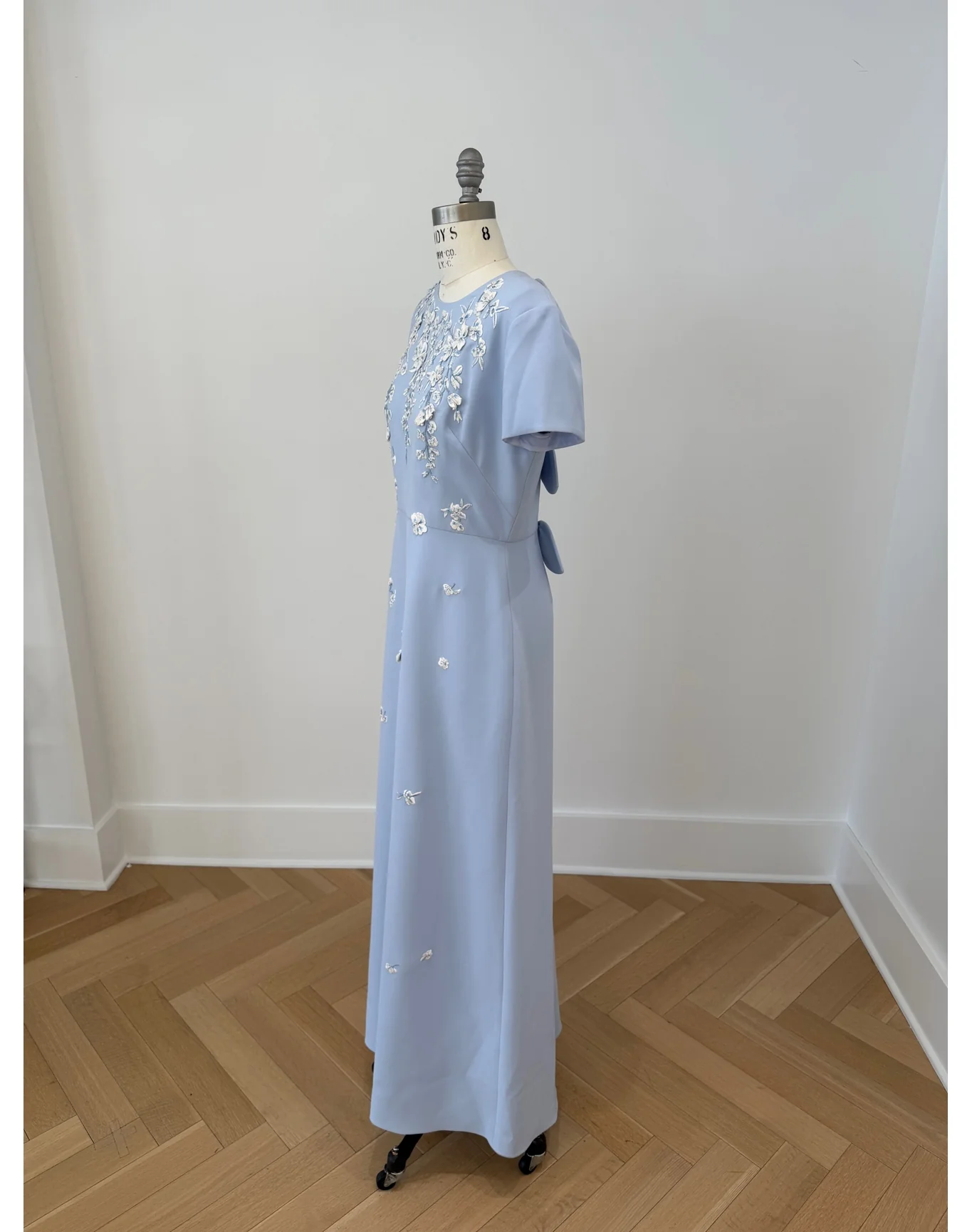 Embroidered Short Sleeve Gown with Bows | Celeste Multi - Image 2