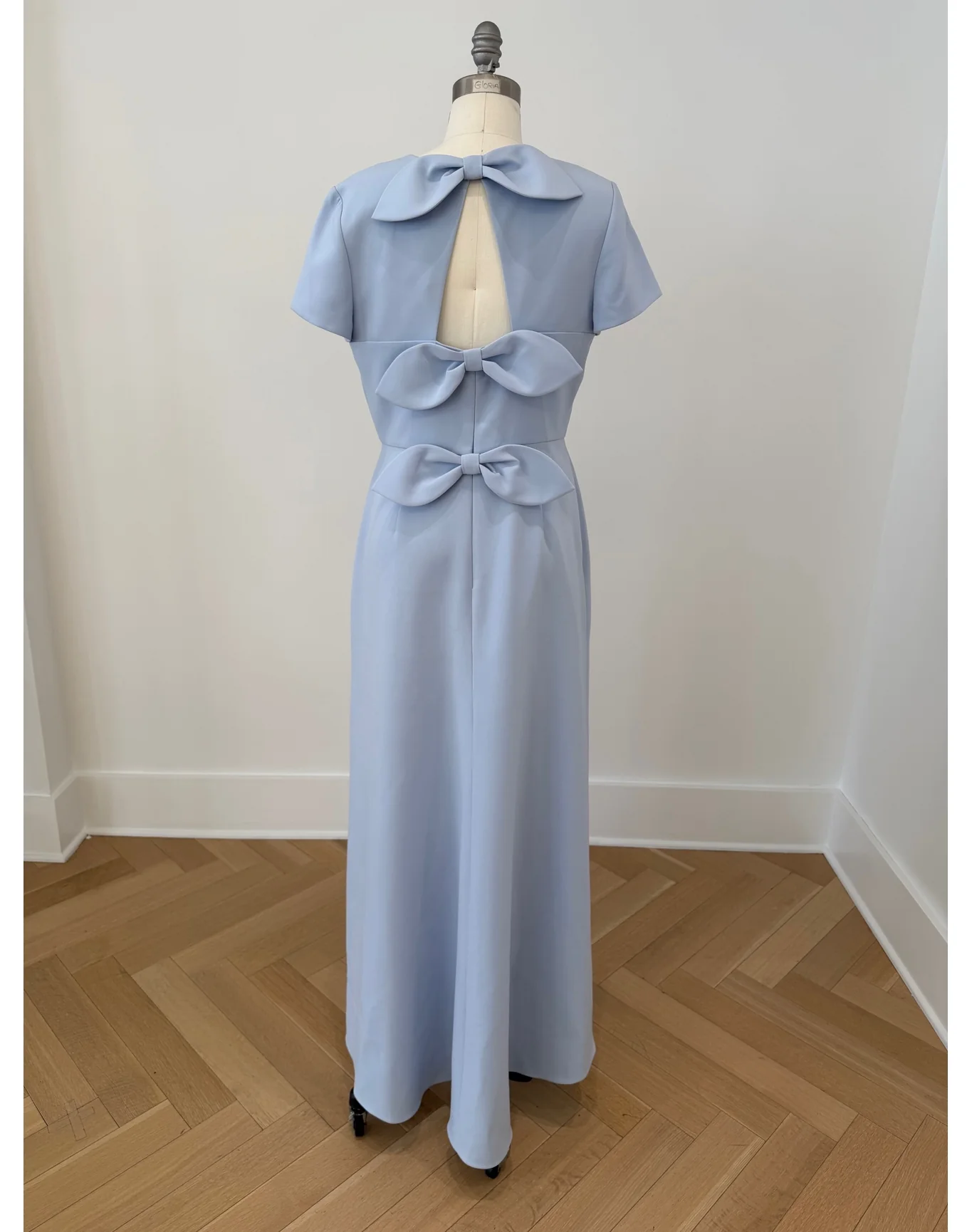 Embroidered Short Sleeve Gown with Bows | Celeste Multi - Image 3