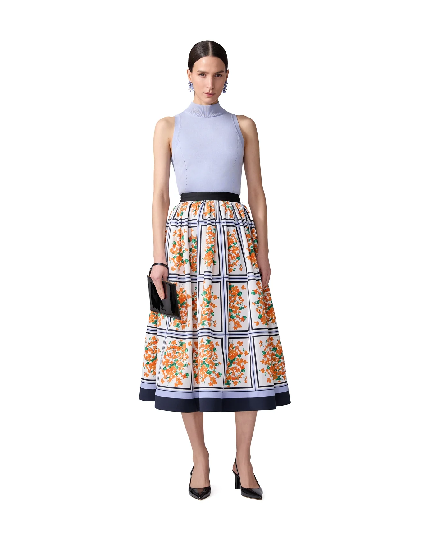 Full Midi Skirt | White Multi - Image 2