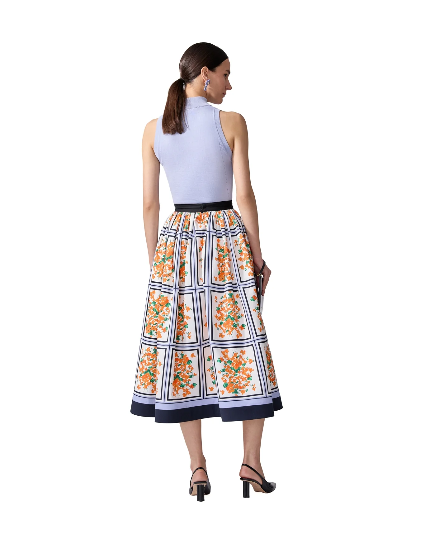 Full Midi Skirt | White Multi - Image 3