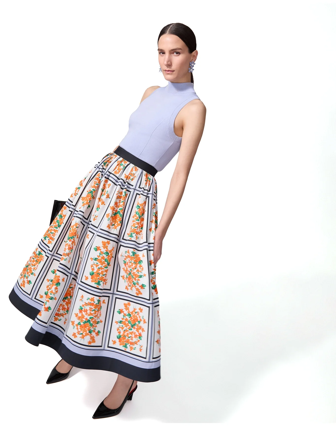 Full Midi Skirt | White Multi - Image 4