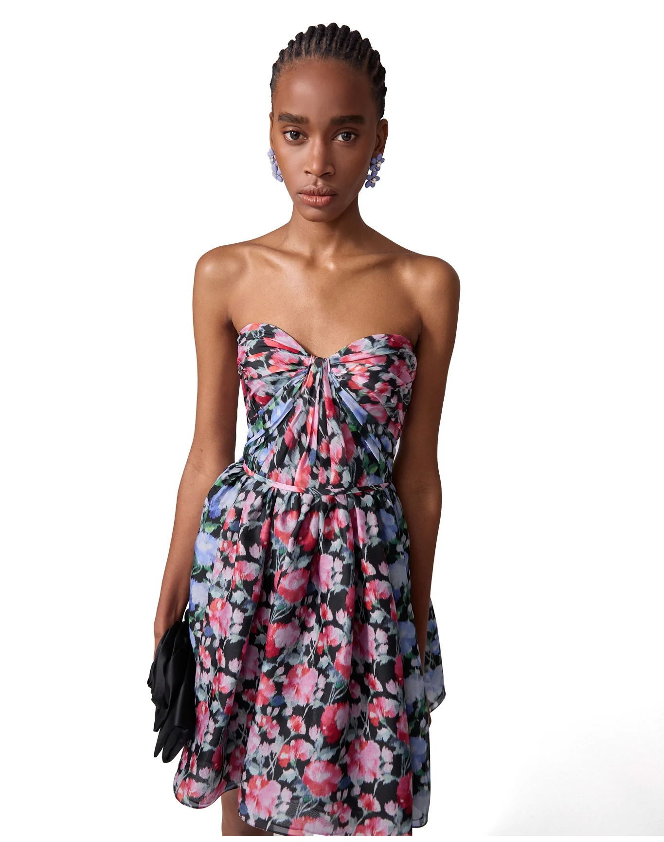 Gathered Sweetheart Mini Dress | Multi-Color - Image 4
