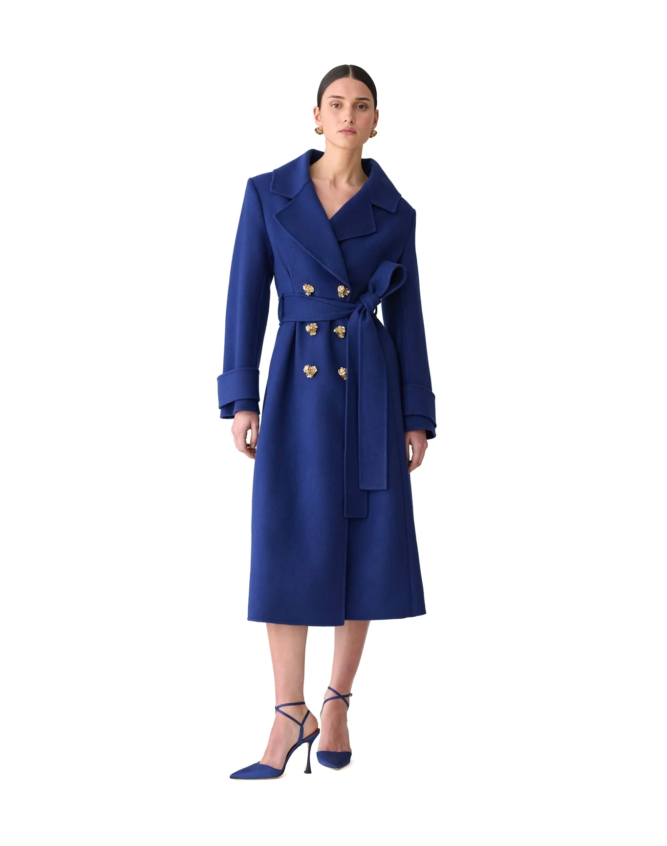 Long Pea Coat | Dark Navy - Image 2