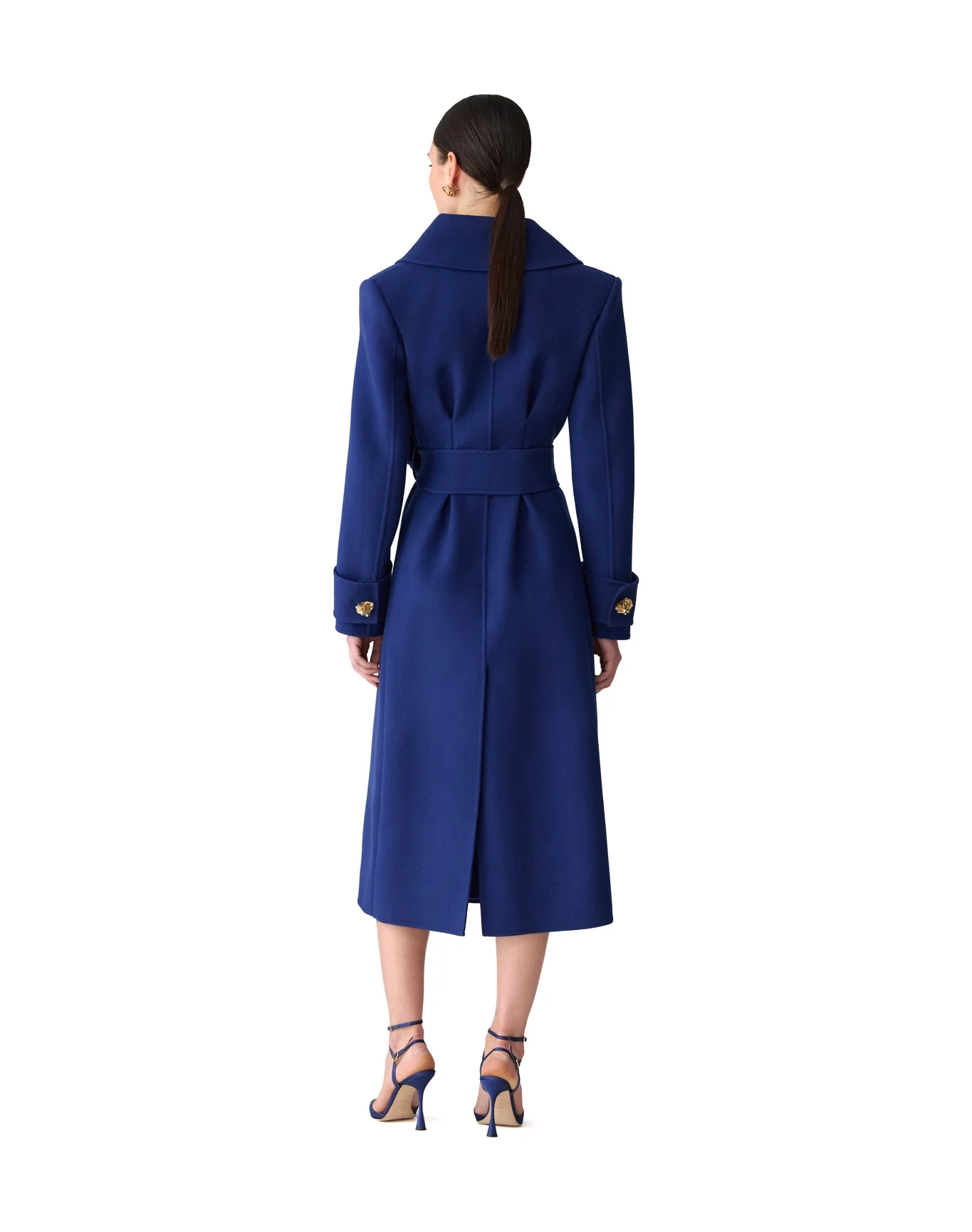 Long Pea Coat | Dark Navy - Image 3