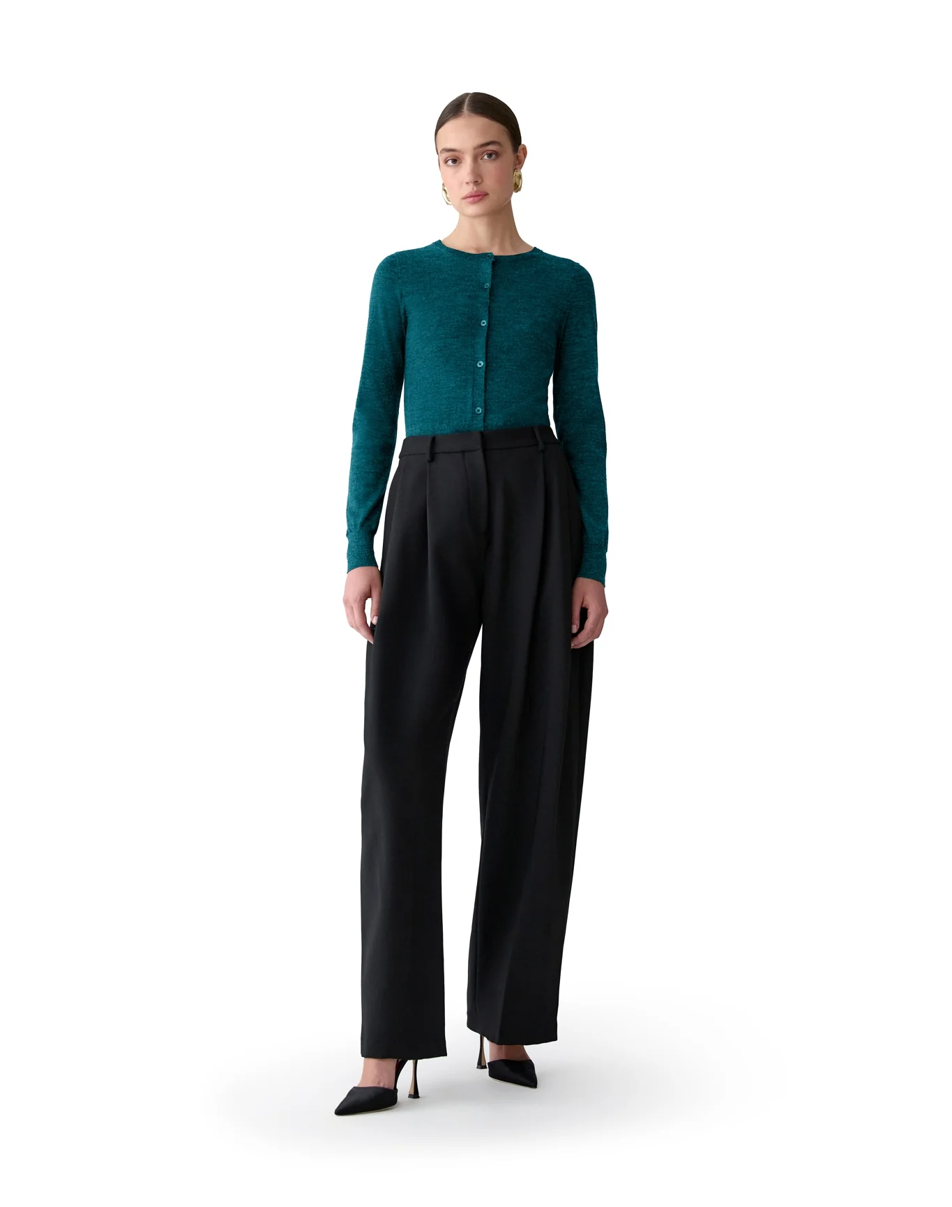 Long Sleeve Cardigan | Pine Green - Image 2