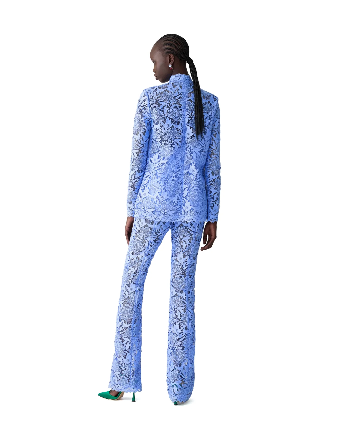 Long Sleeve Mock Neck Top | Cornflower - Image 3