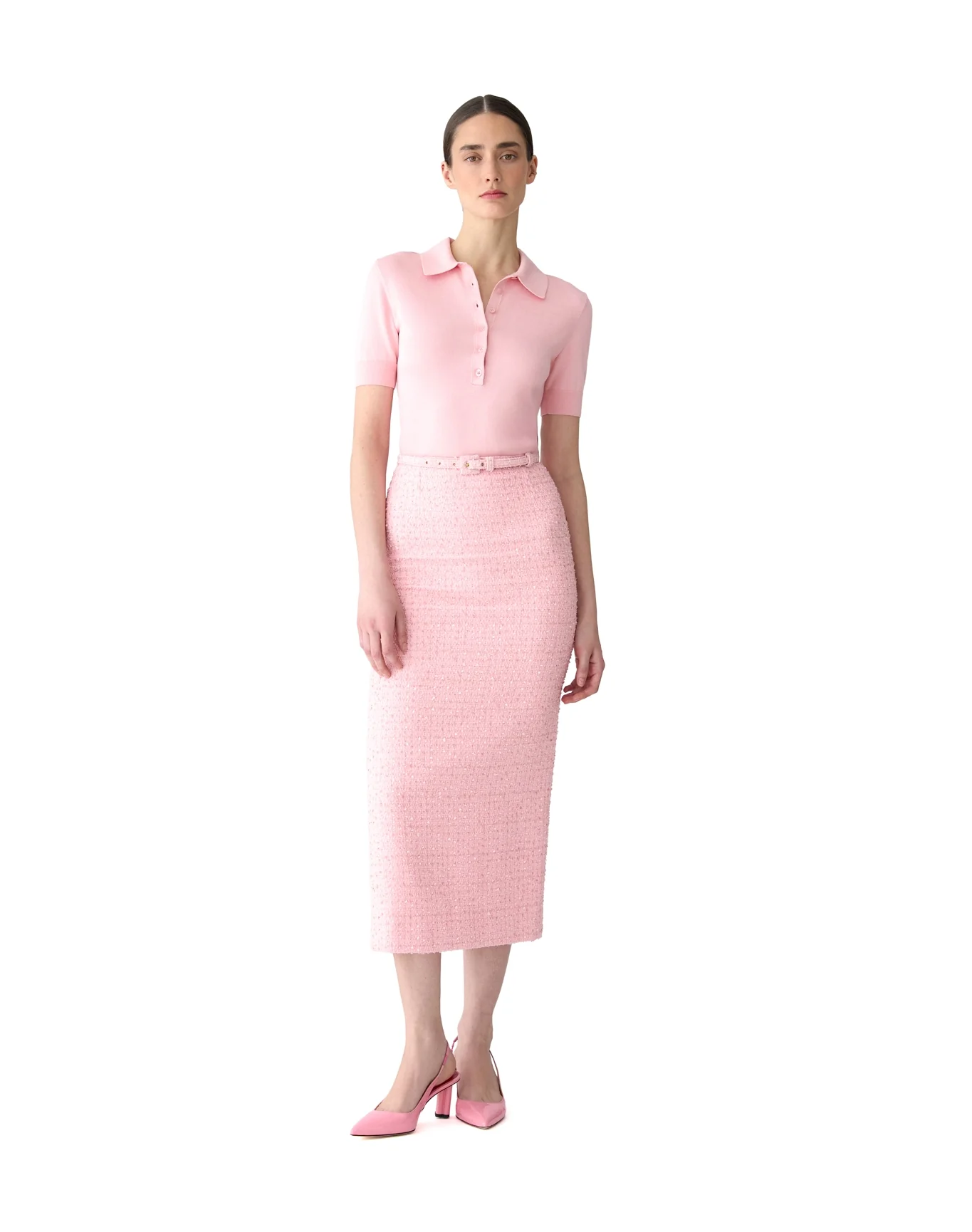 Midi Pencil Skirt | Blossom Pink - Image 2