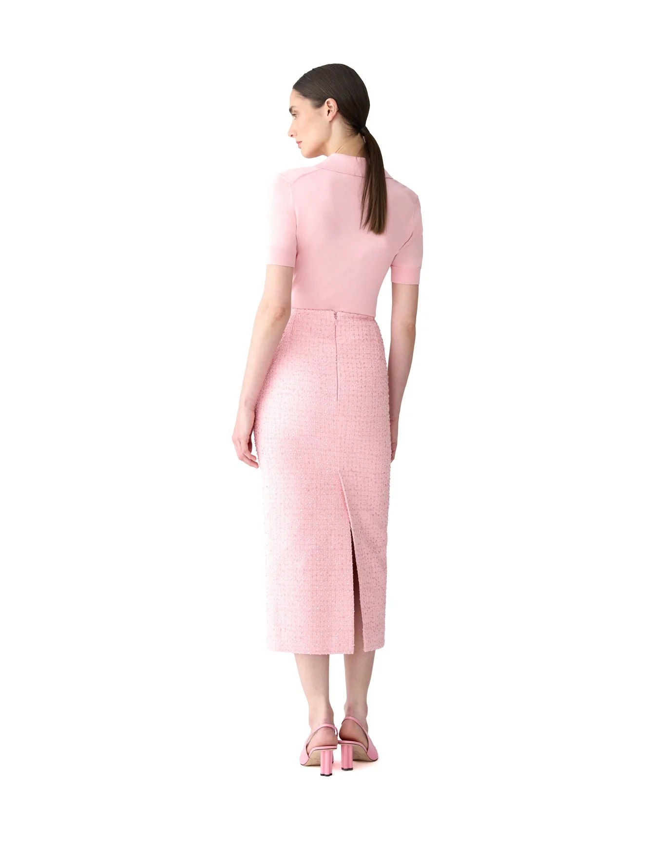 Midi Pencil Skirt | Blossom Pink - Image 3